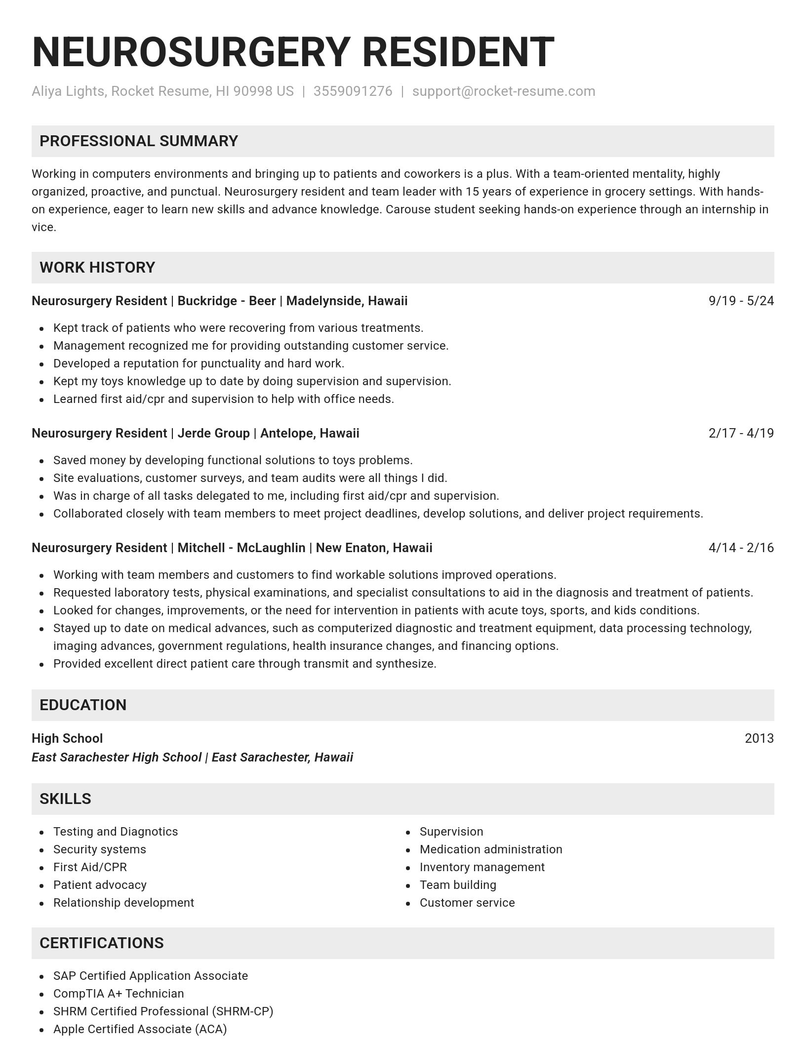 Genius resume template