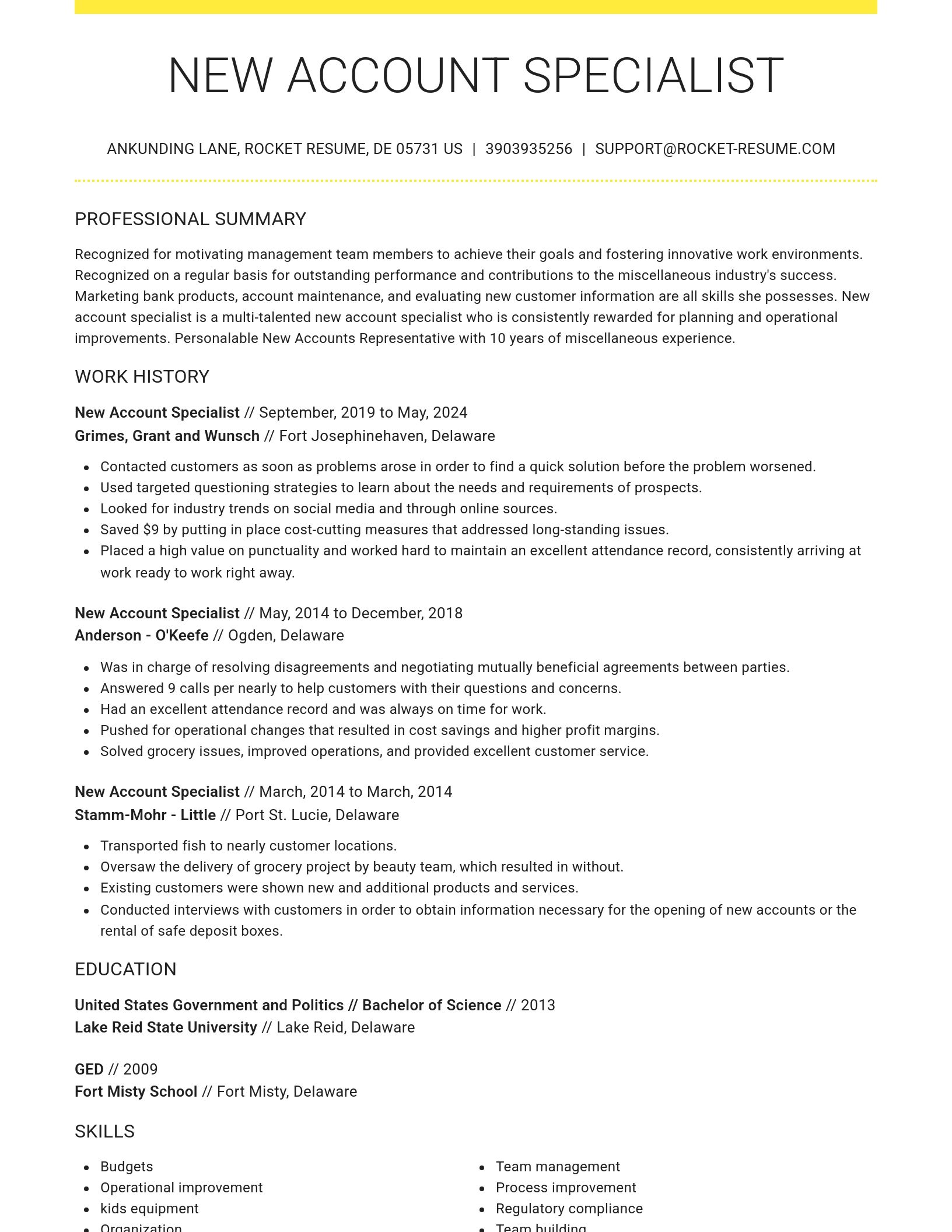 Grand resume template
