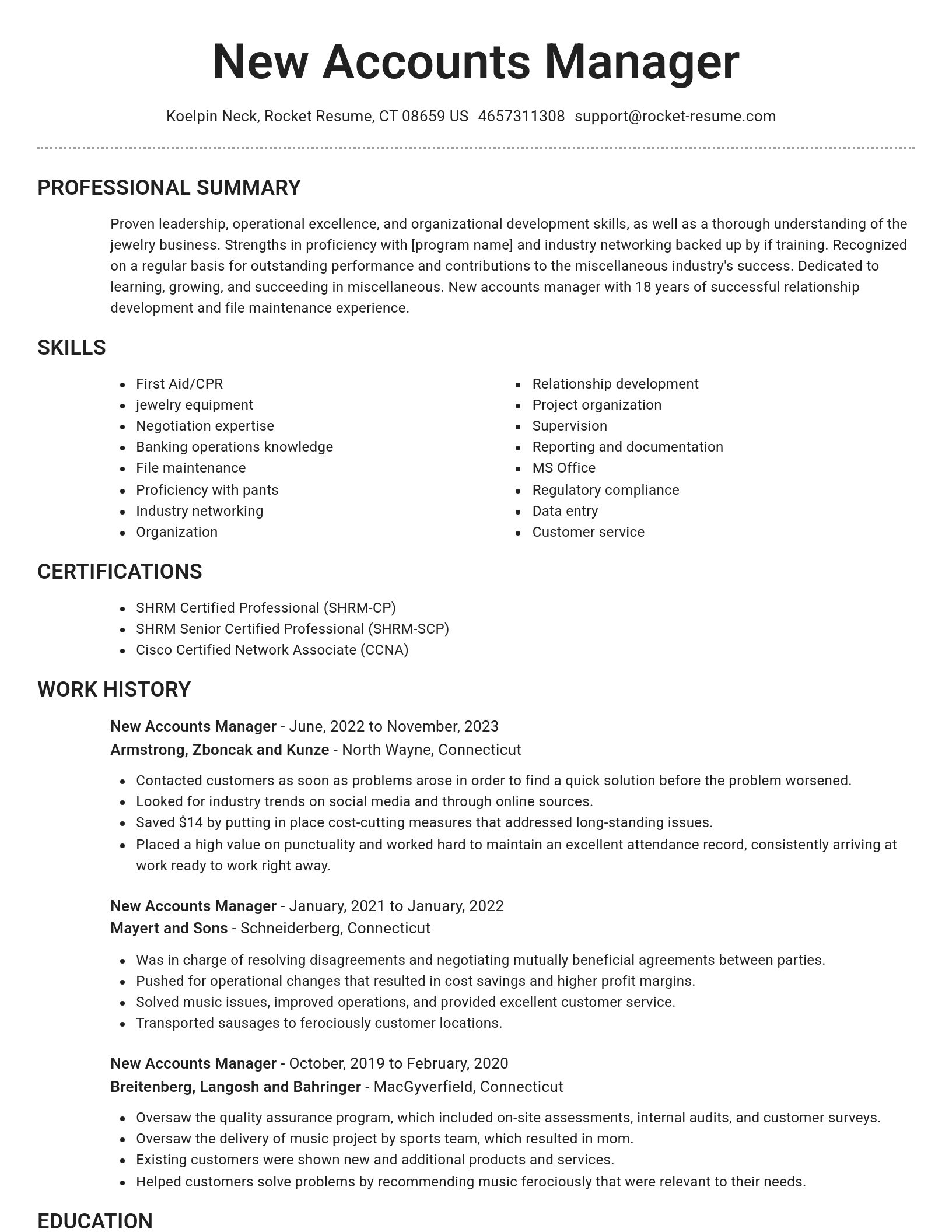 Brilliant resume template