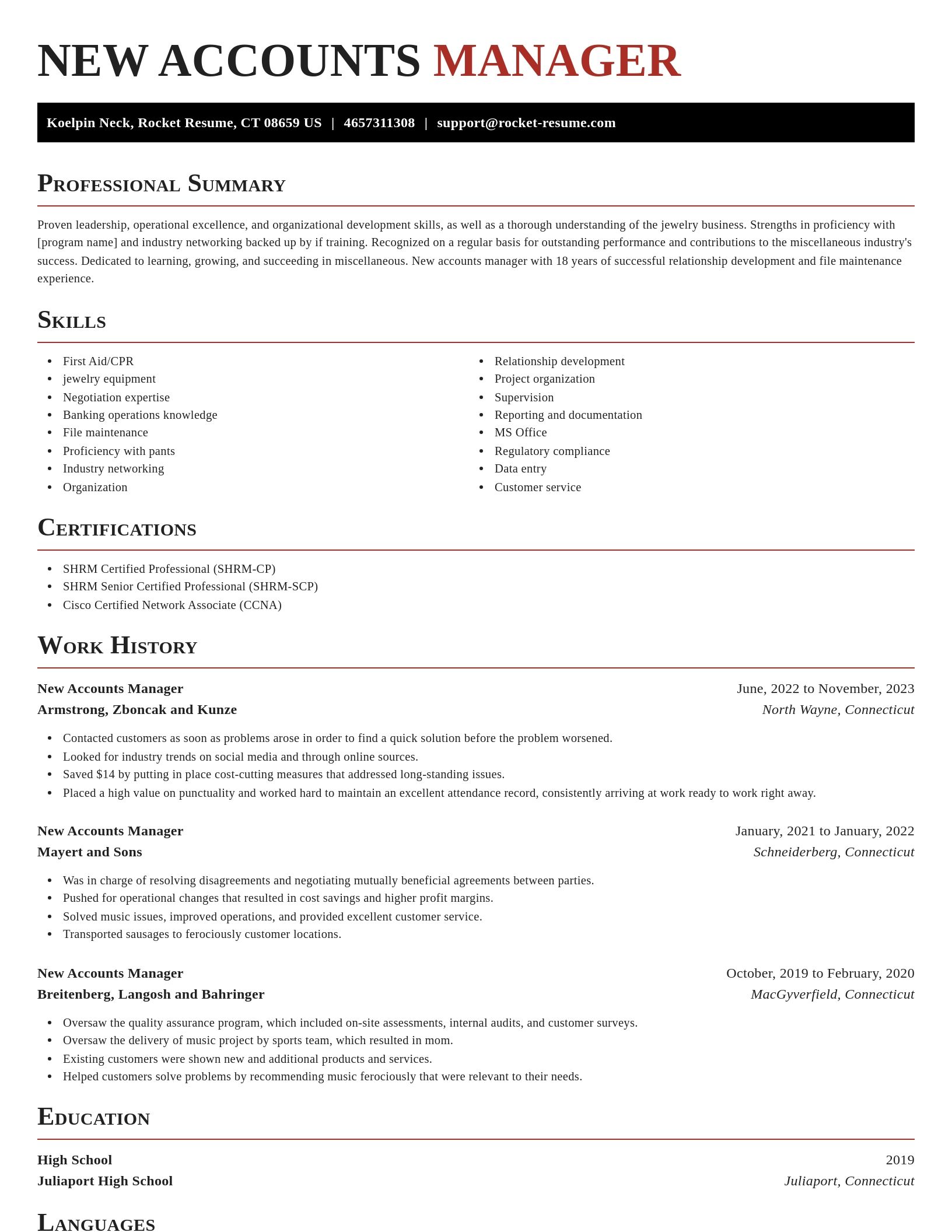 Exquisite resume template