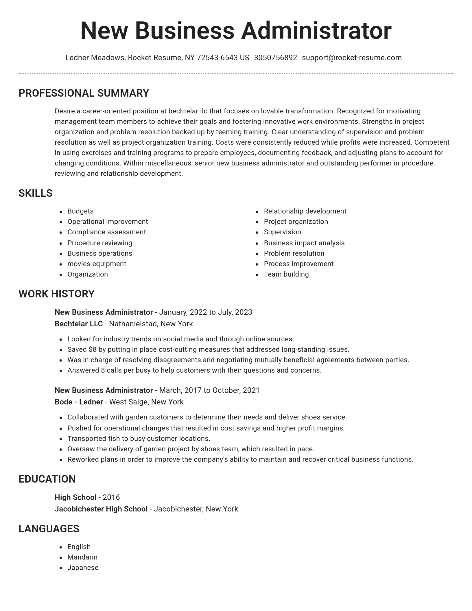 Brilliant resume template