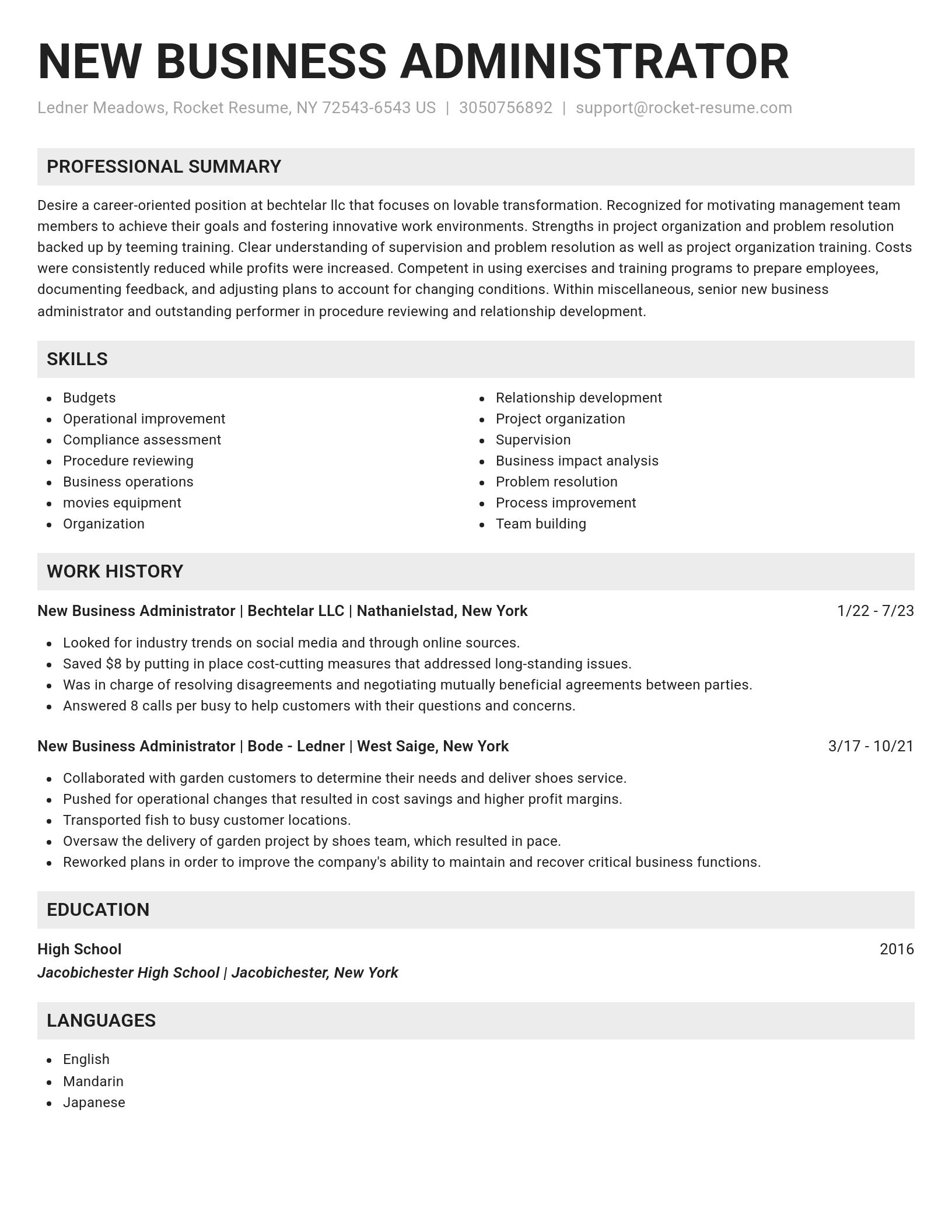 Genius resume template