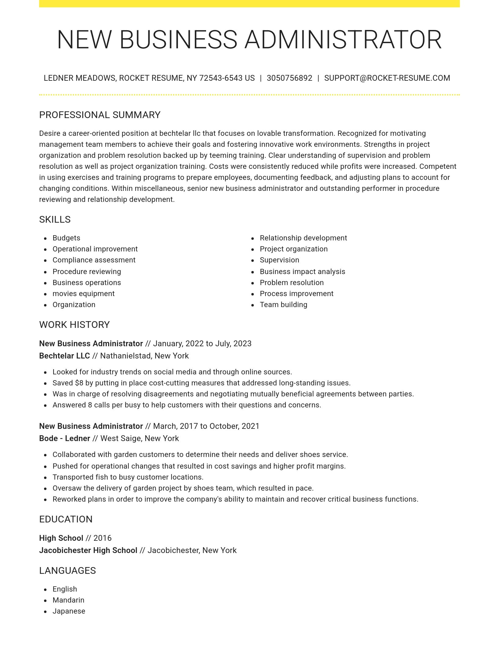 Grand resume template