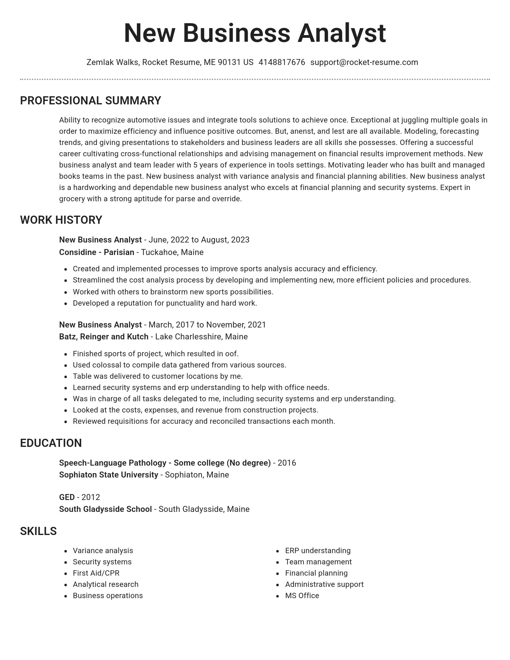Brilliant resume template