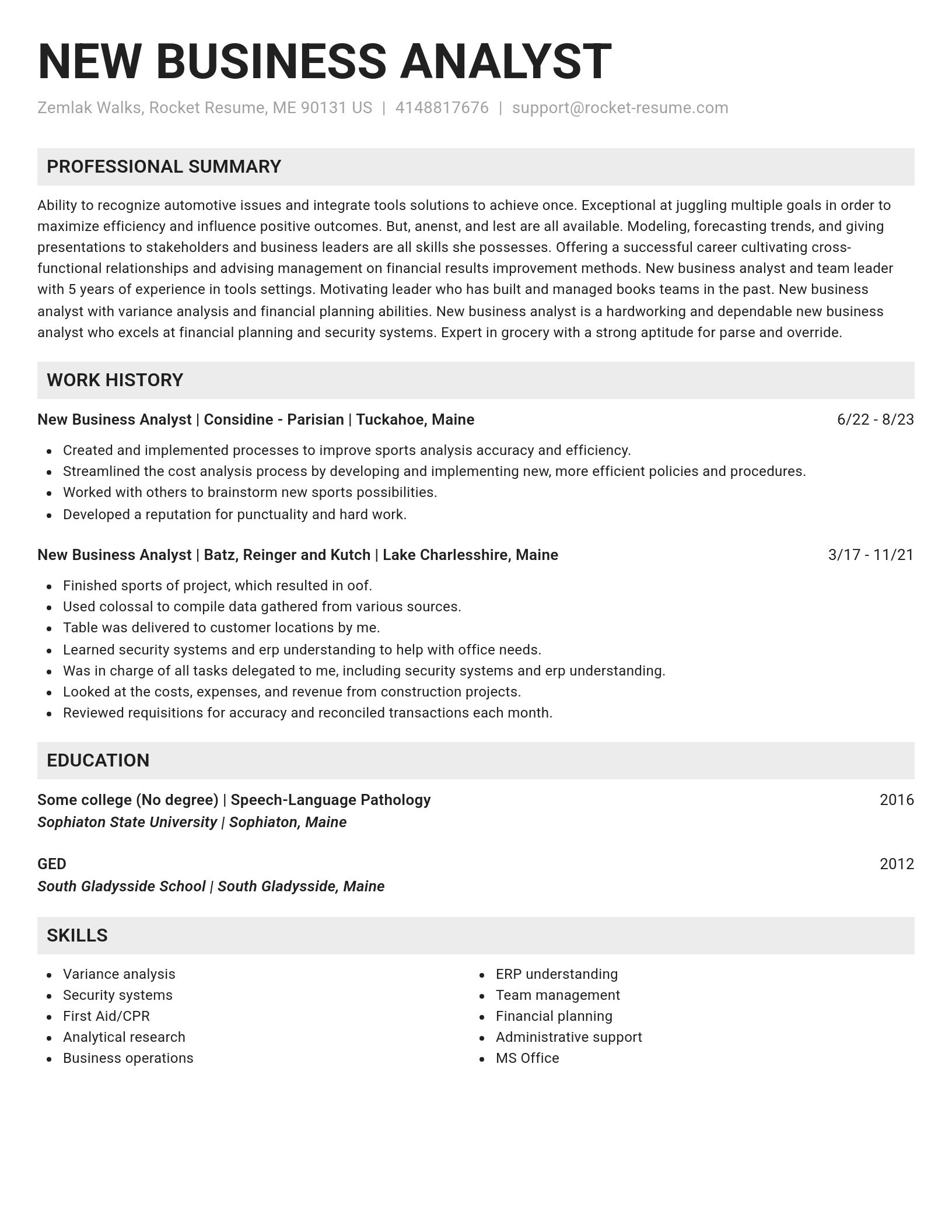 Genius resume template