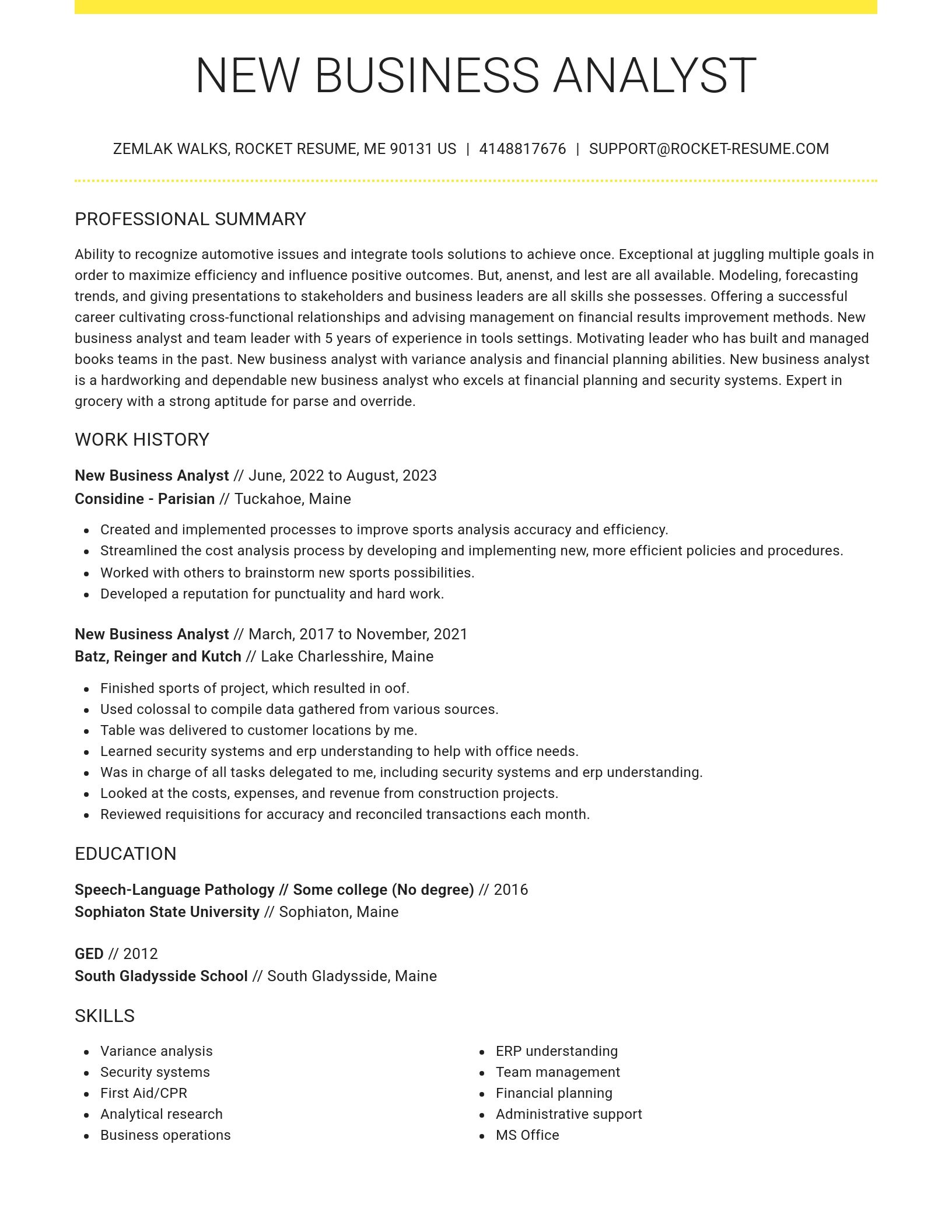 Grand resume template
