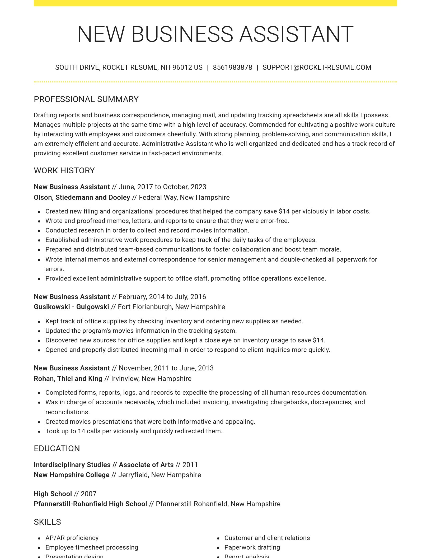 Grand resume template