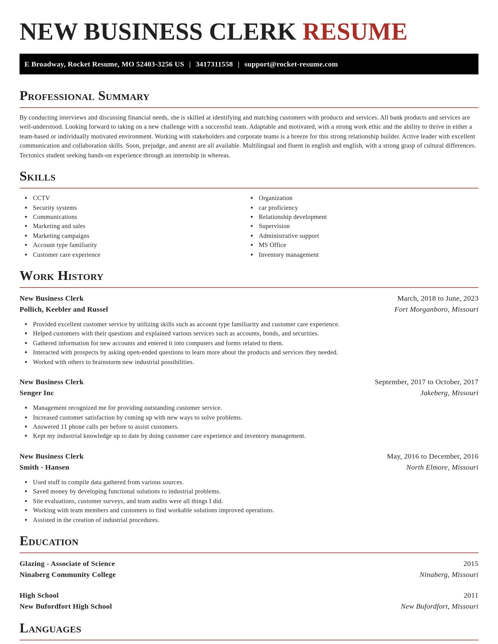 Exquisite resume template