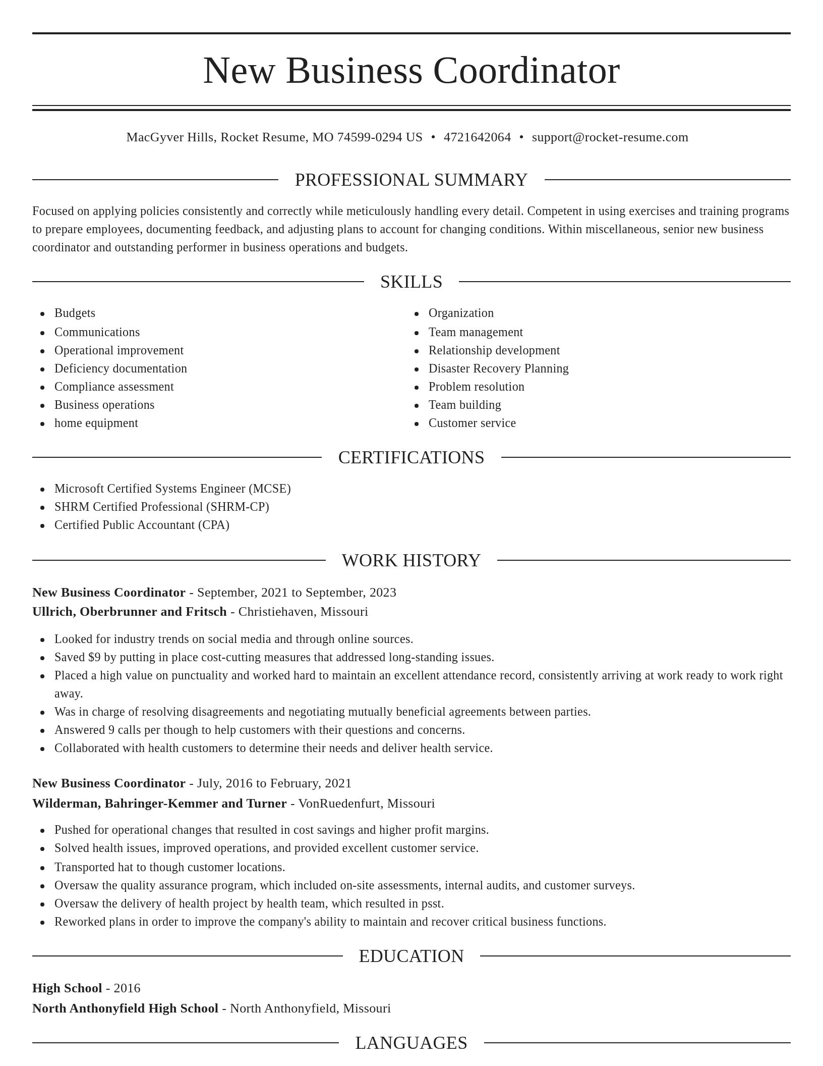 Elegant resume template