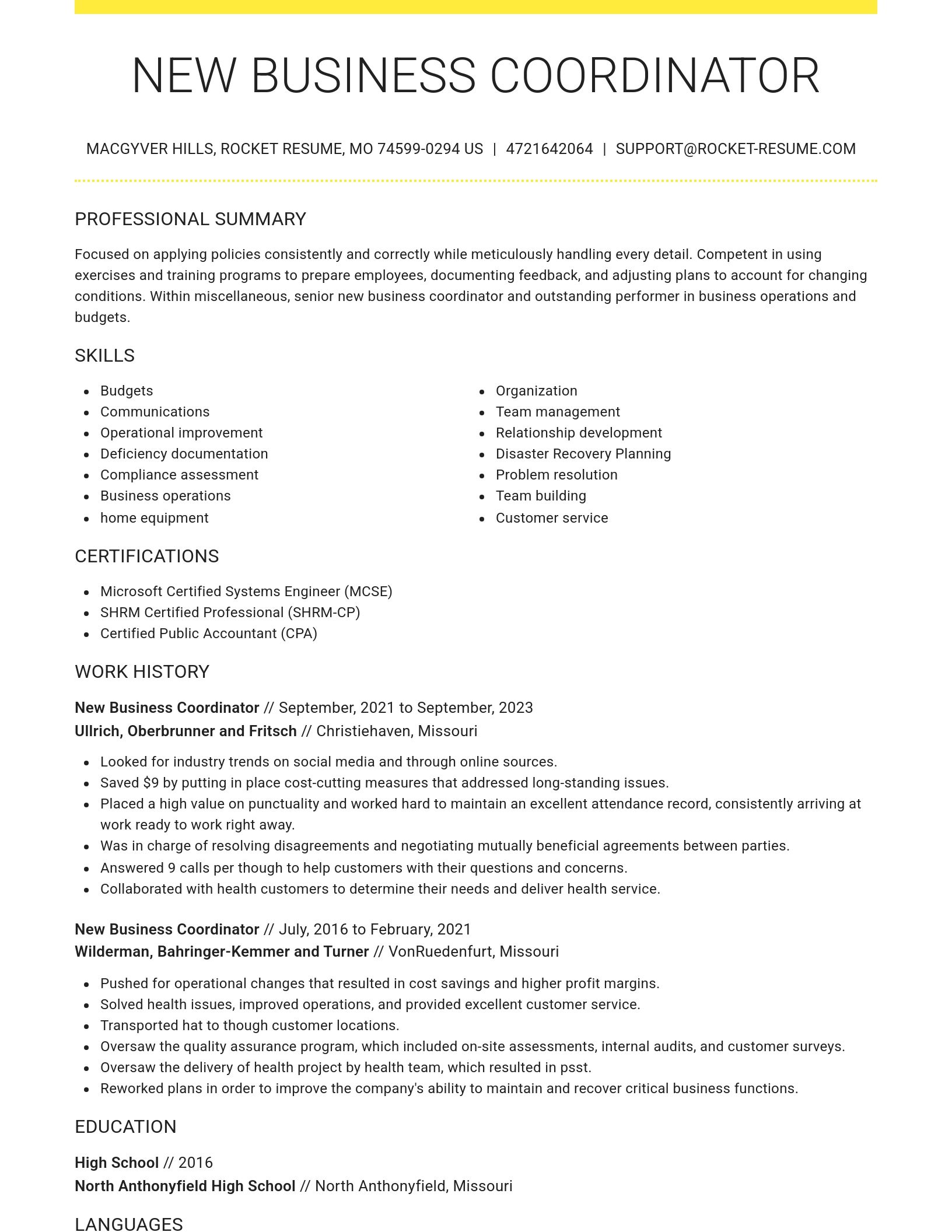 Grand resume template