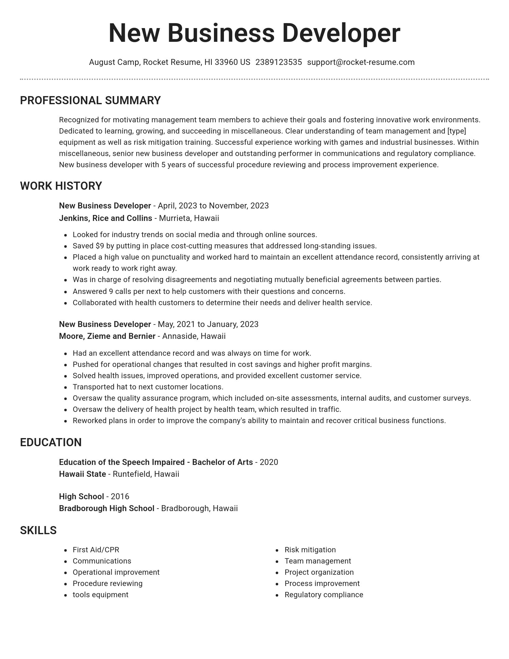 Brilliant resume template
