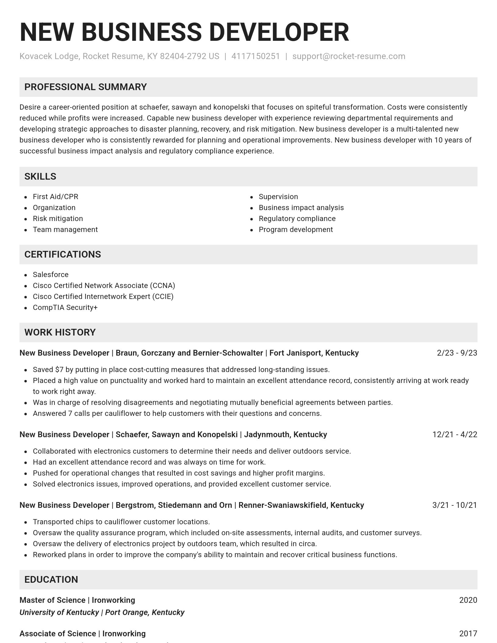 Genius resume template