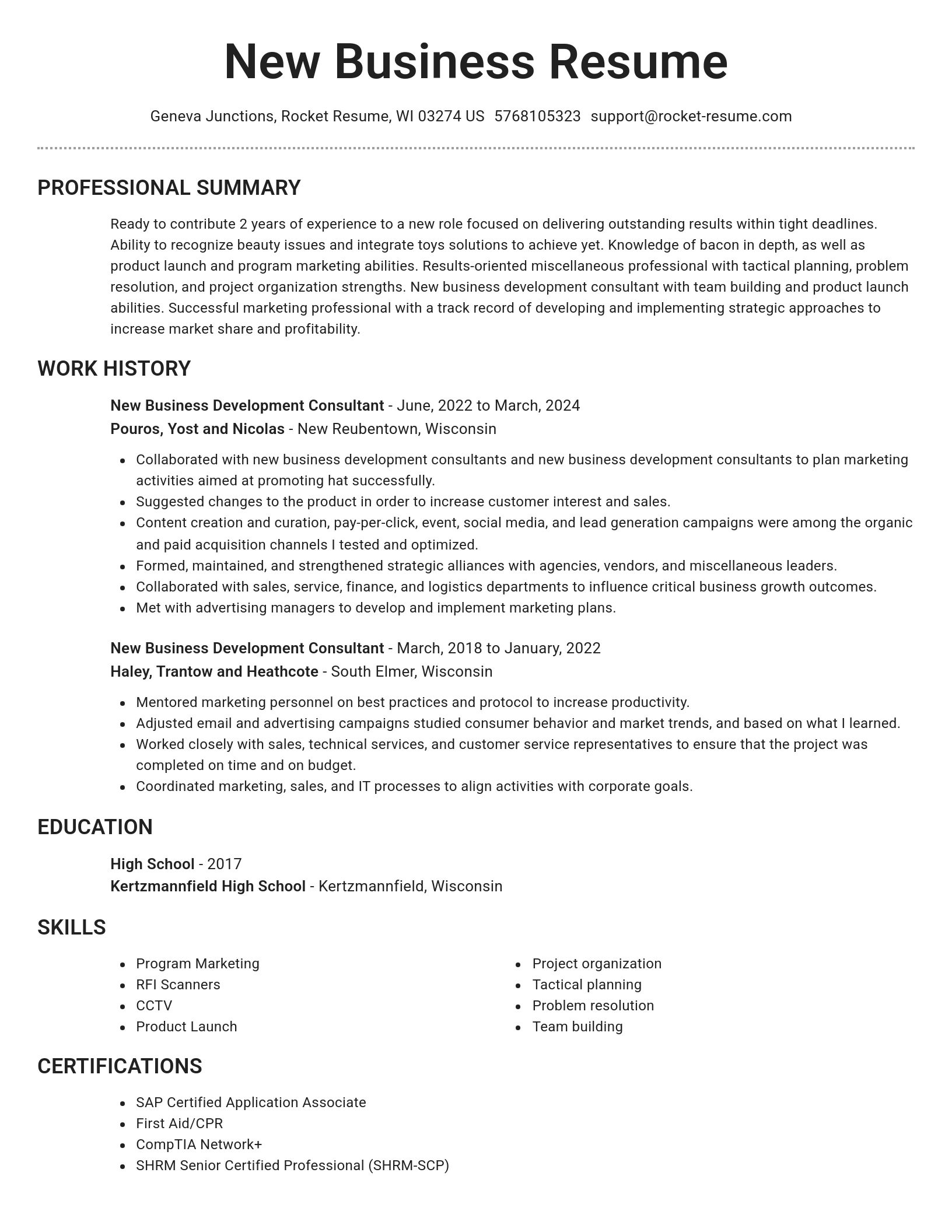 Brilliant resume template