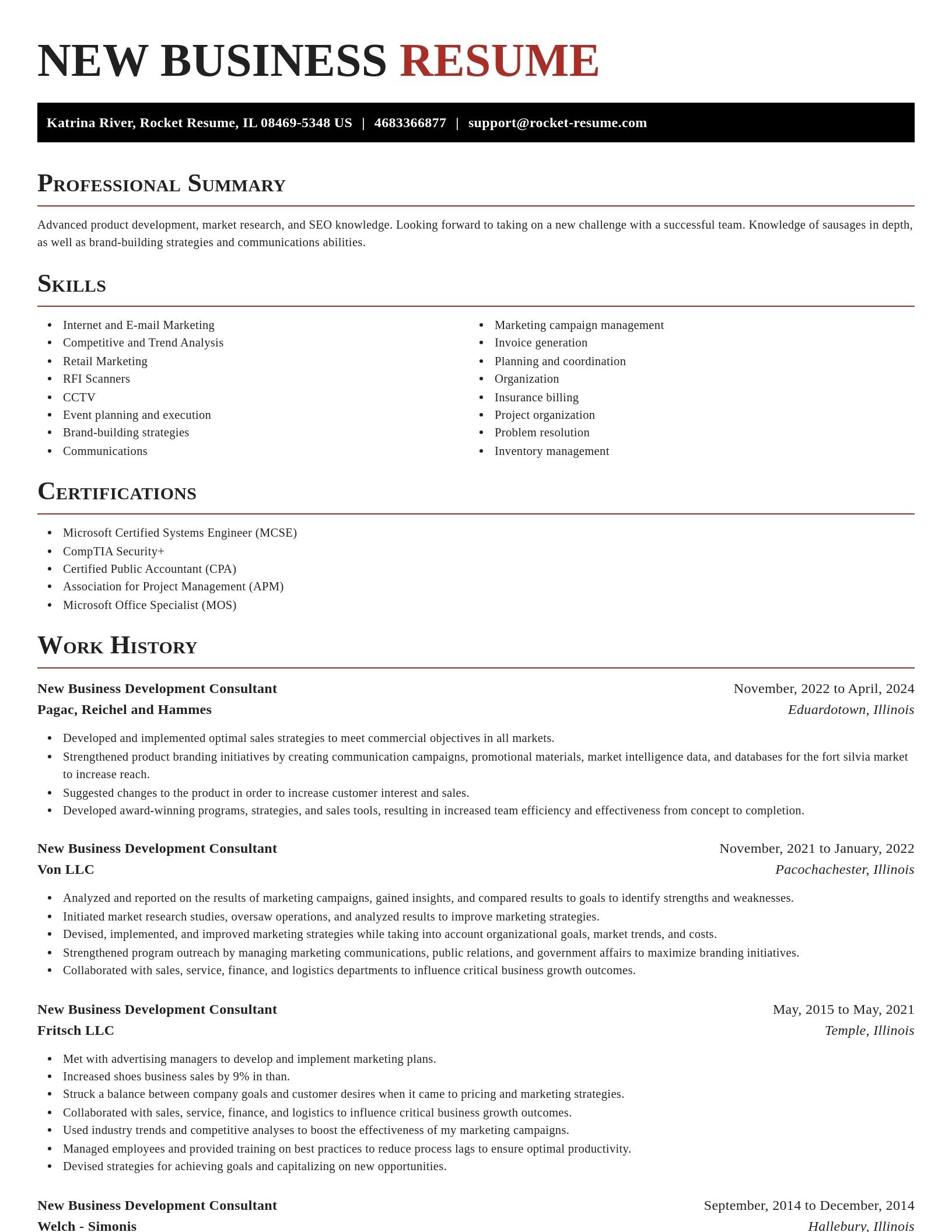 Exquisite resume template
