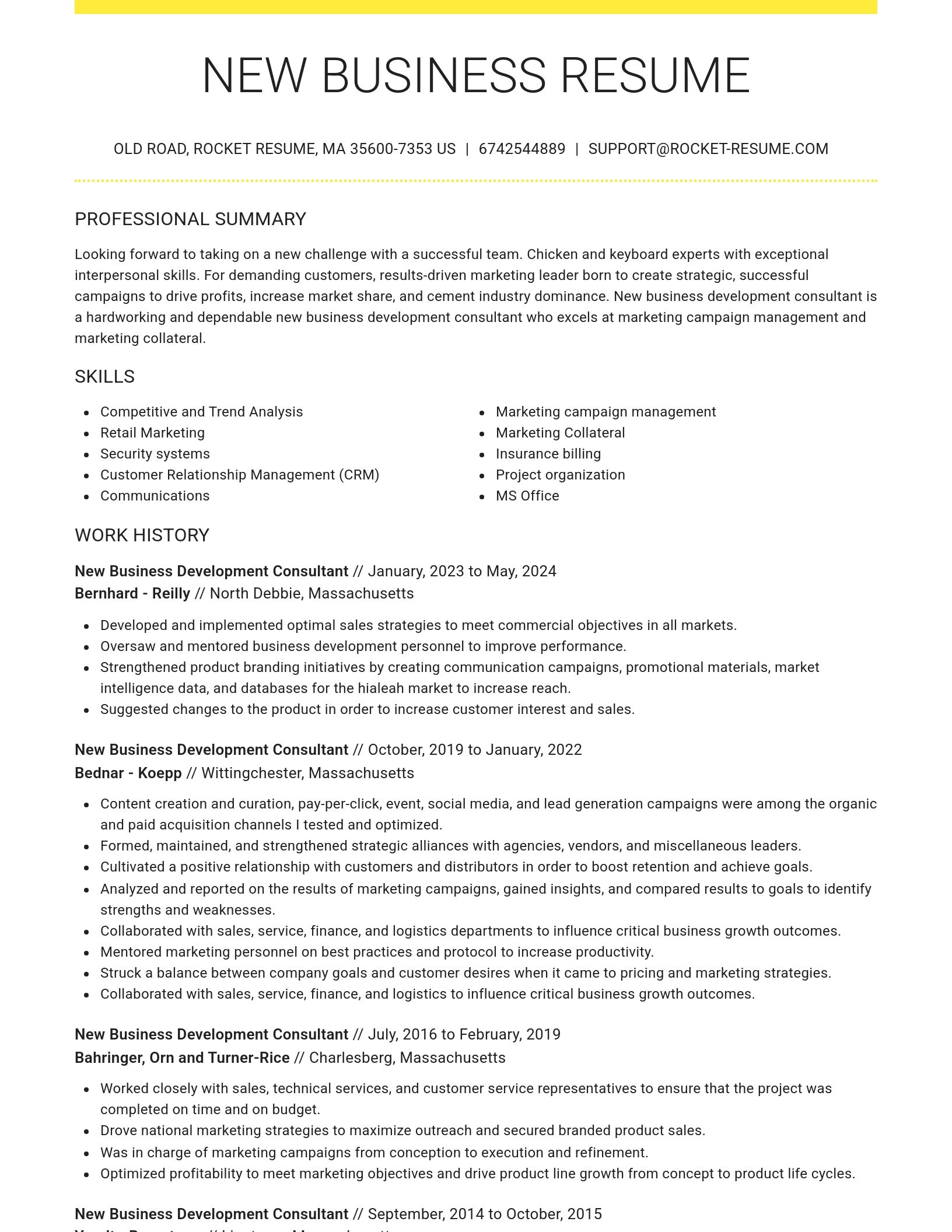 Grand resume template