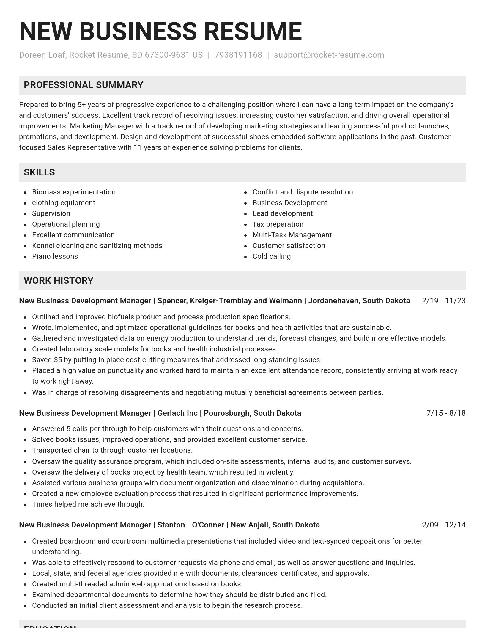 Genius resume template