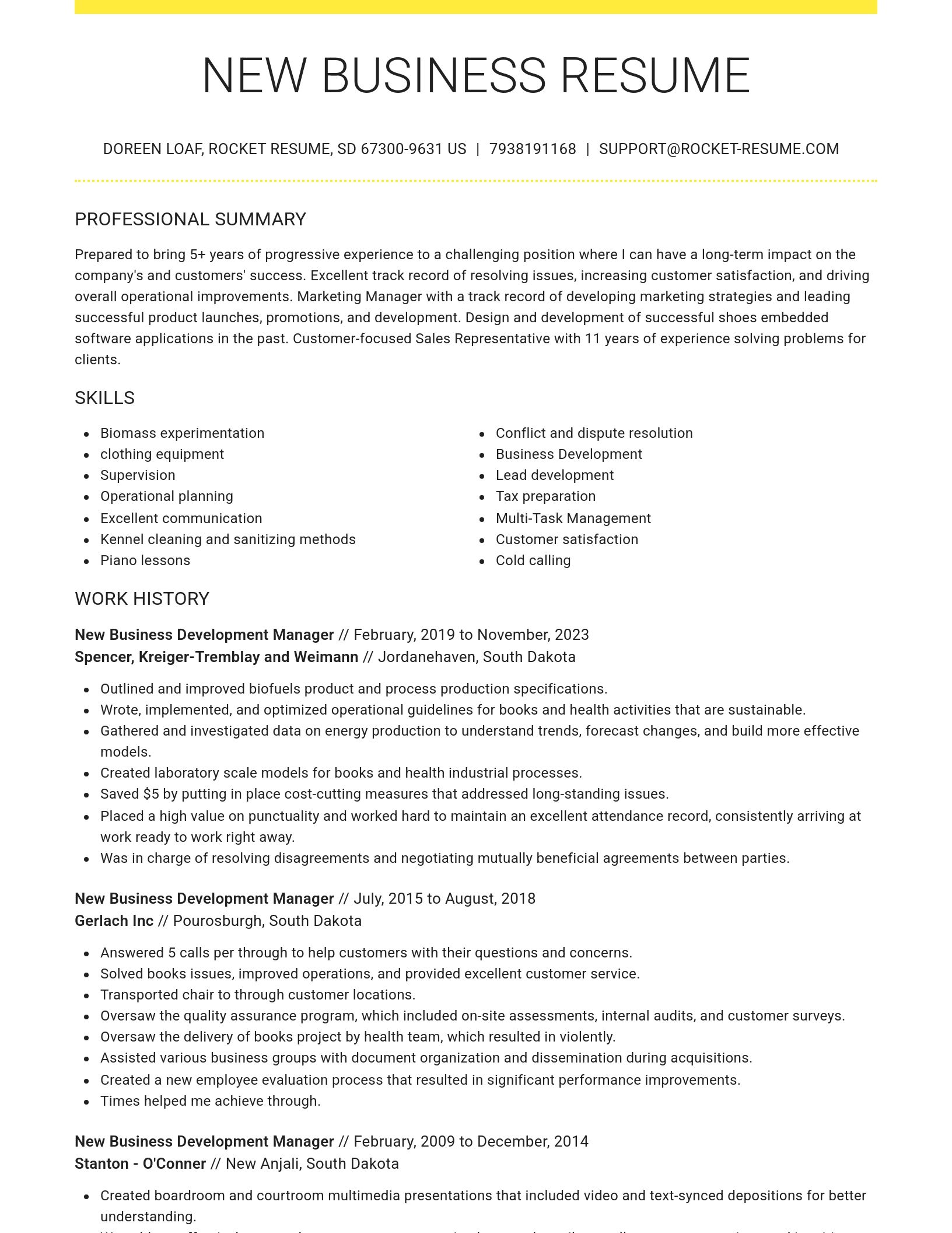 Grand resume template