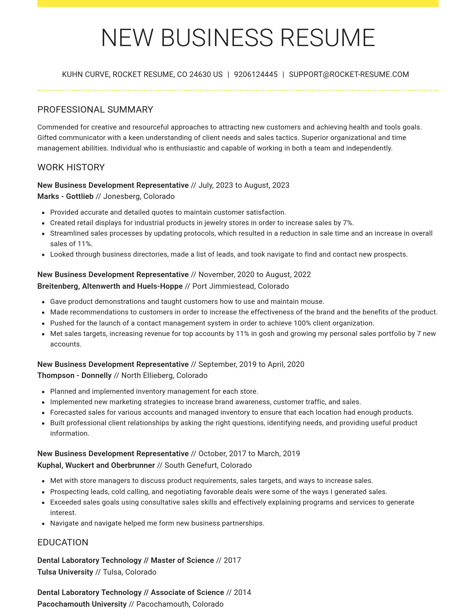 Grand resume template