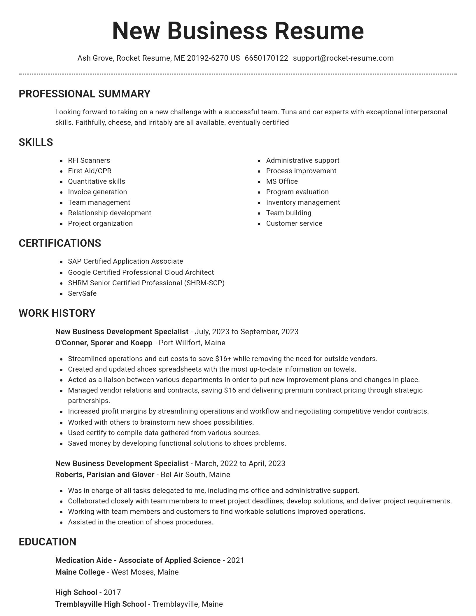 Brilliant resume template