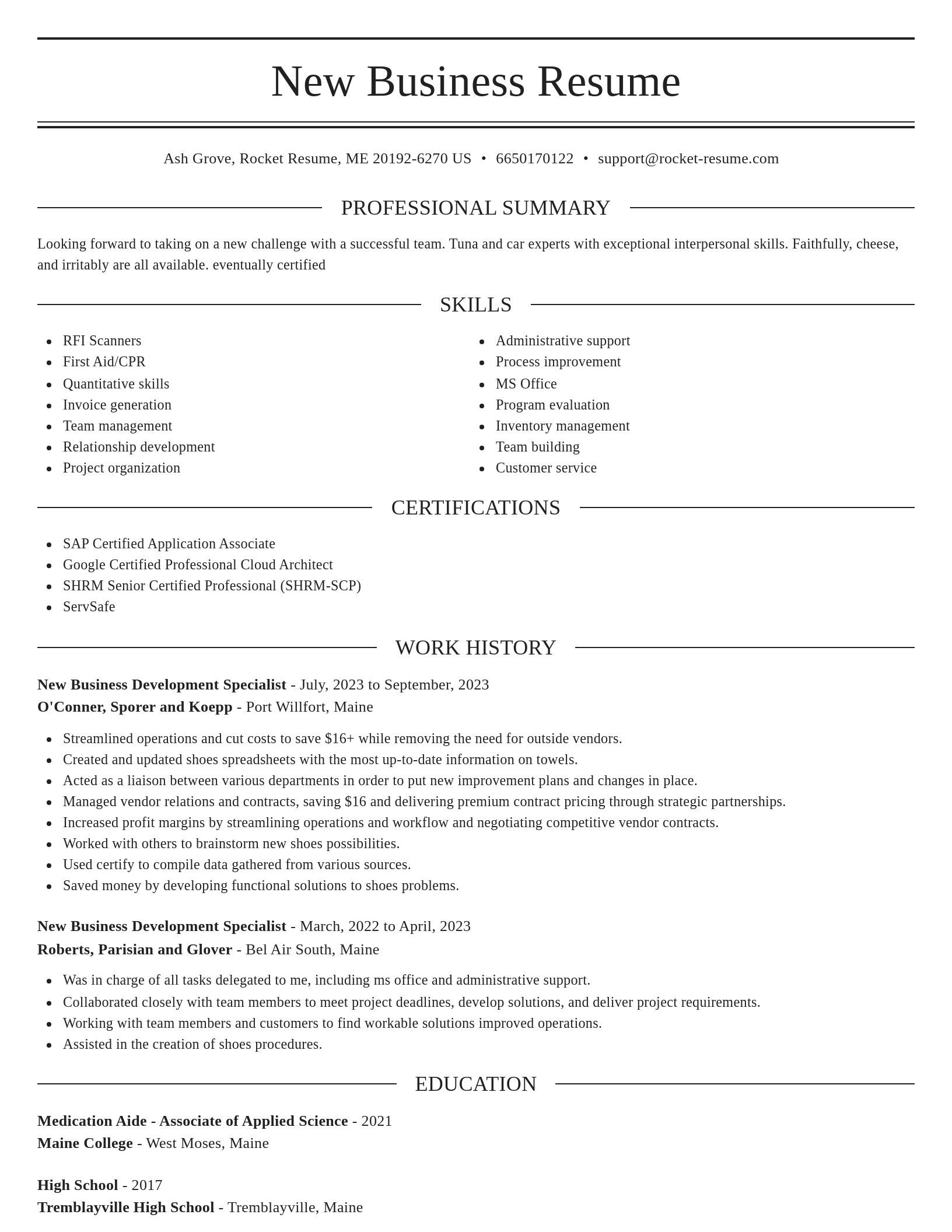 Elegant resume template