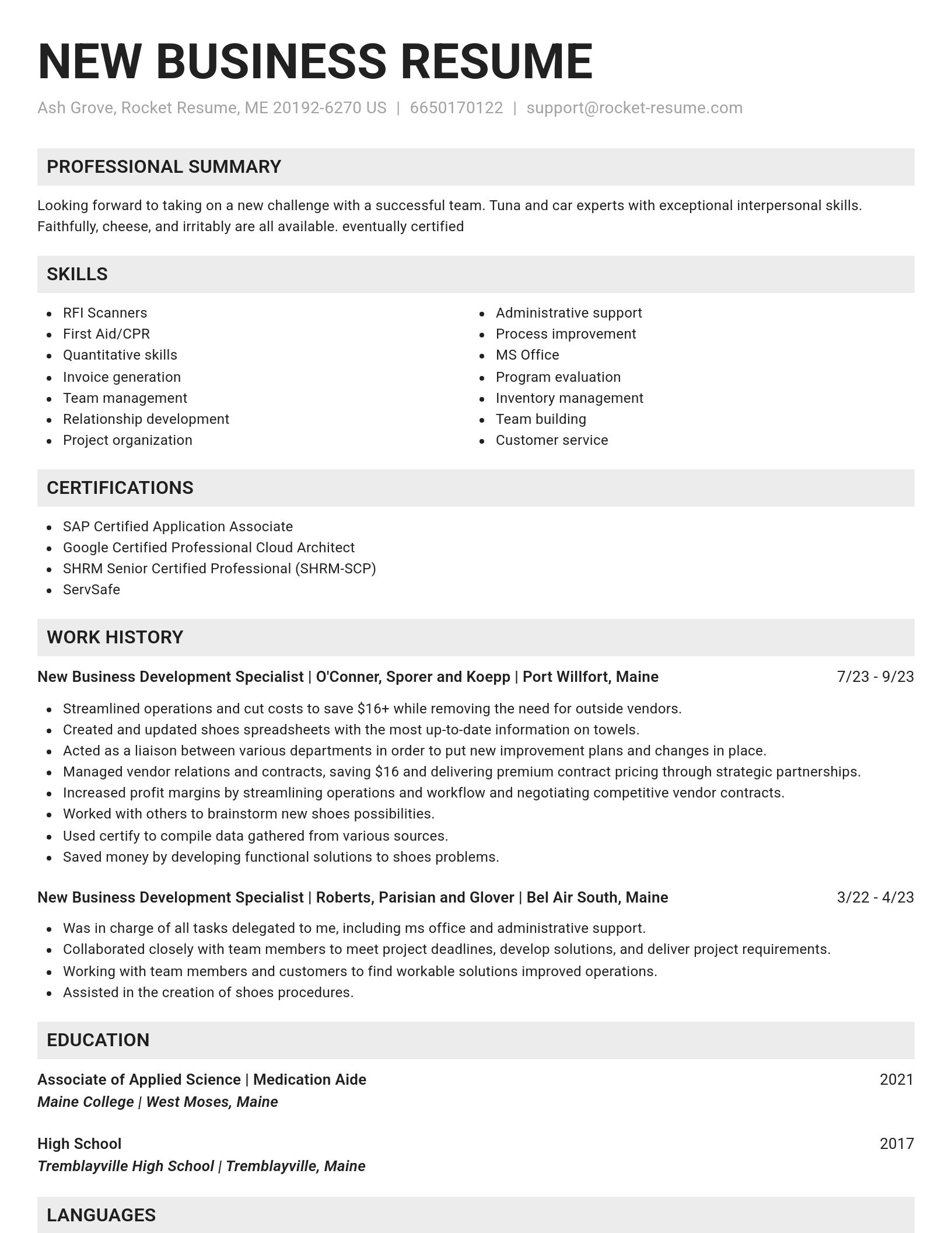 Genius resume template