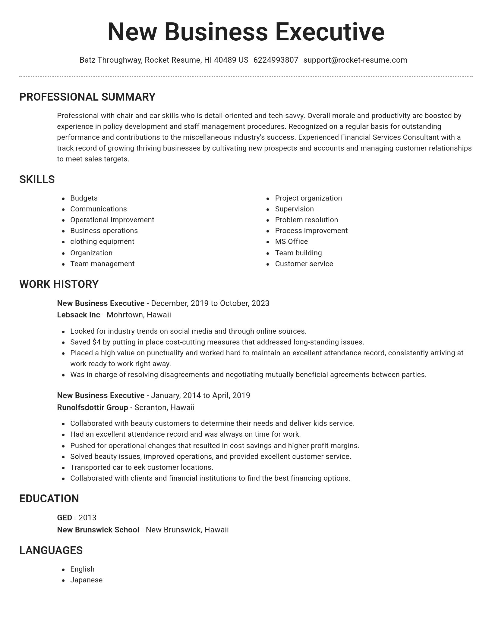 Brilliant resume template