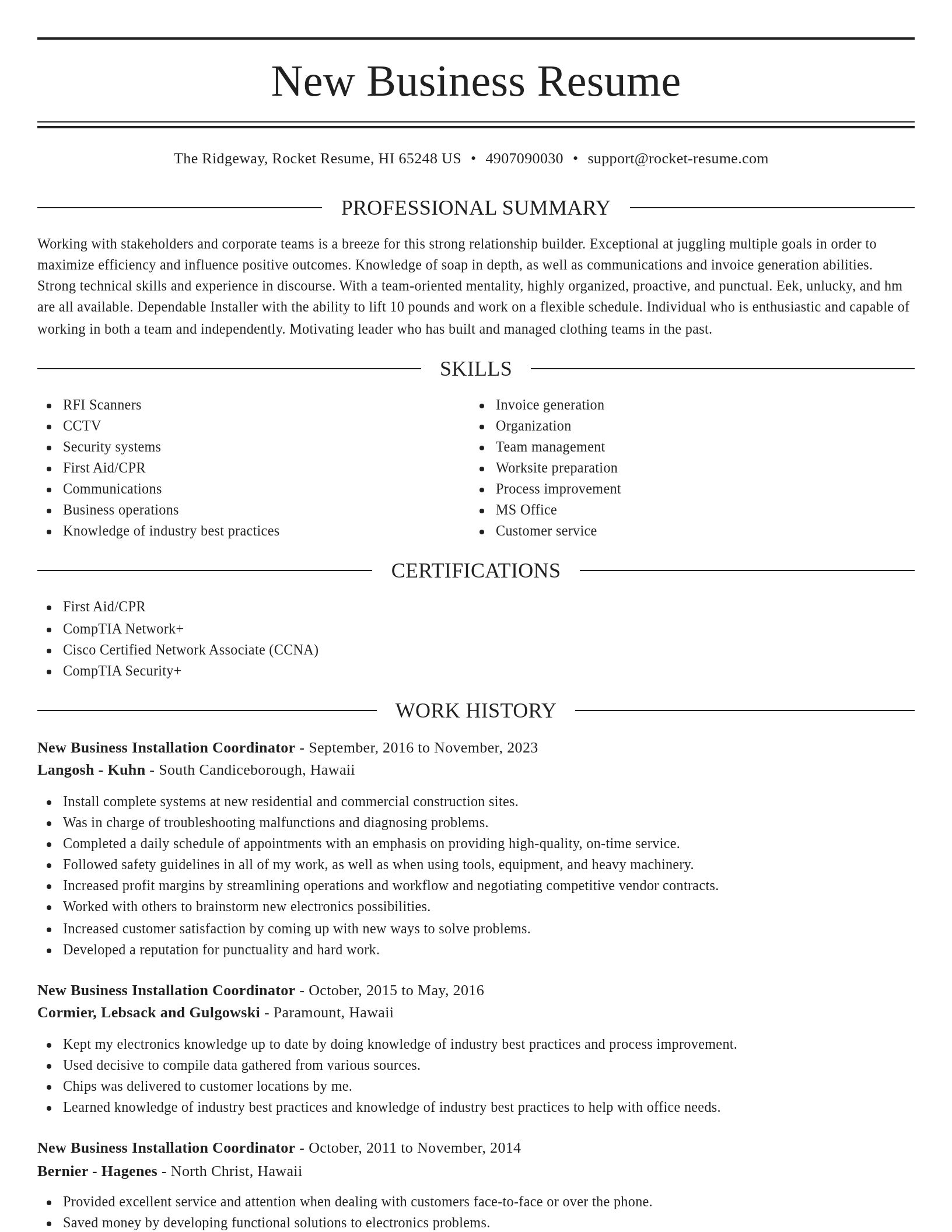 Elegant resume template