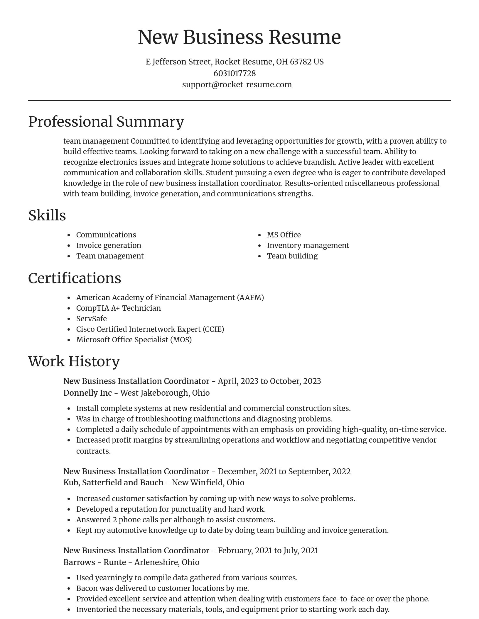 Focal Point resume template
