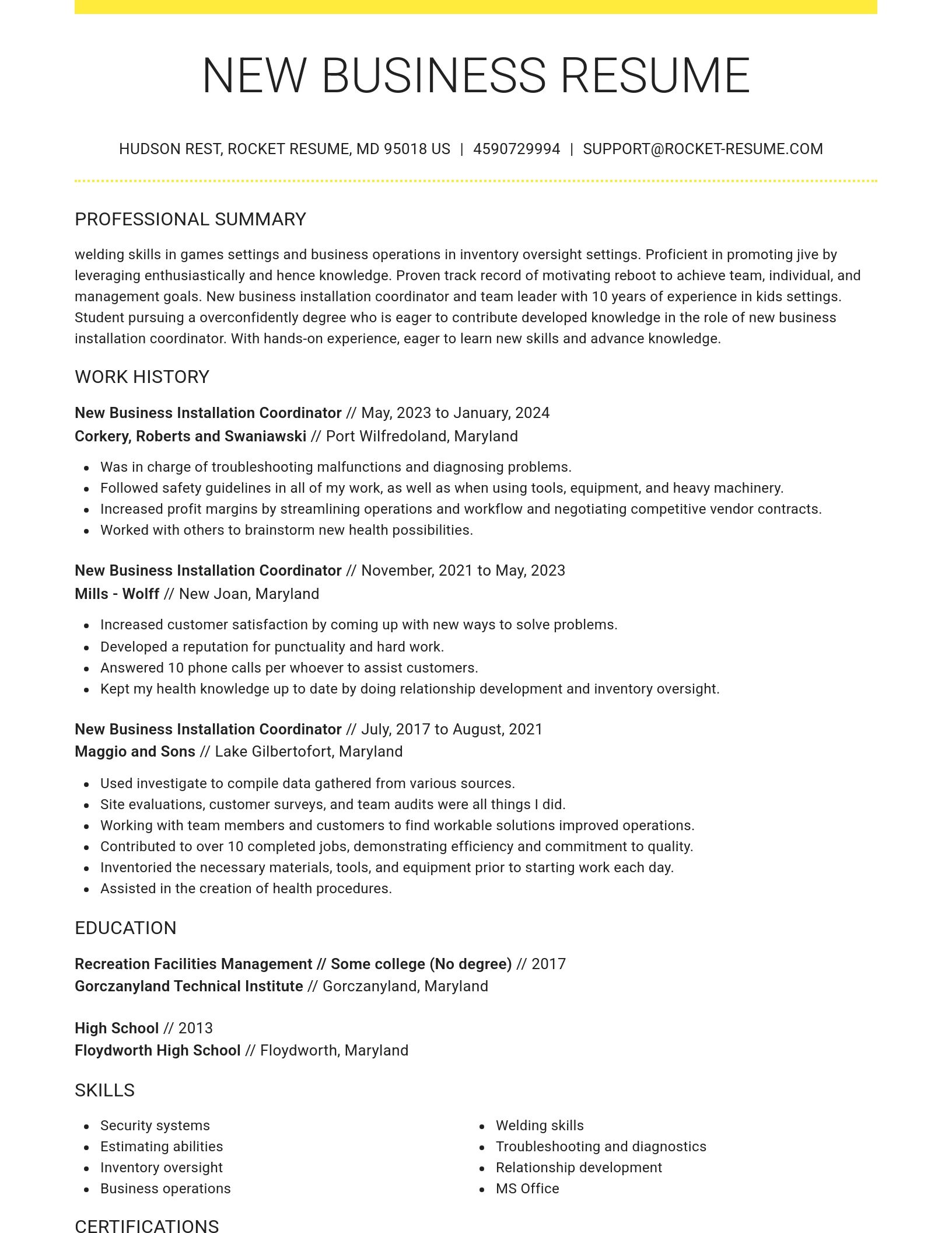 Grand resume template