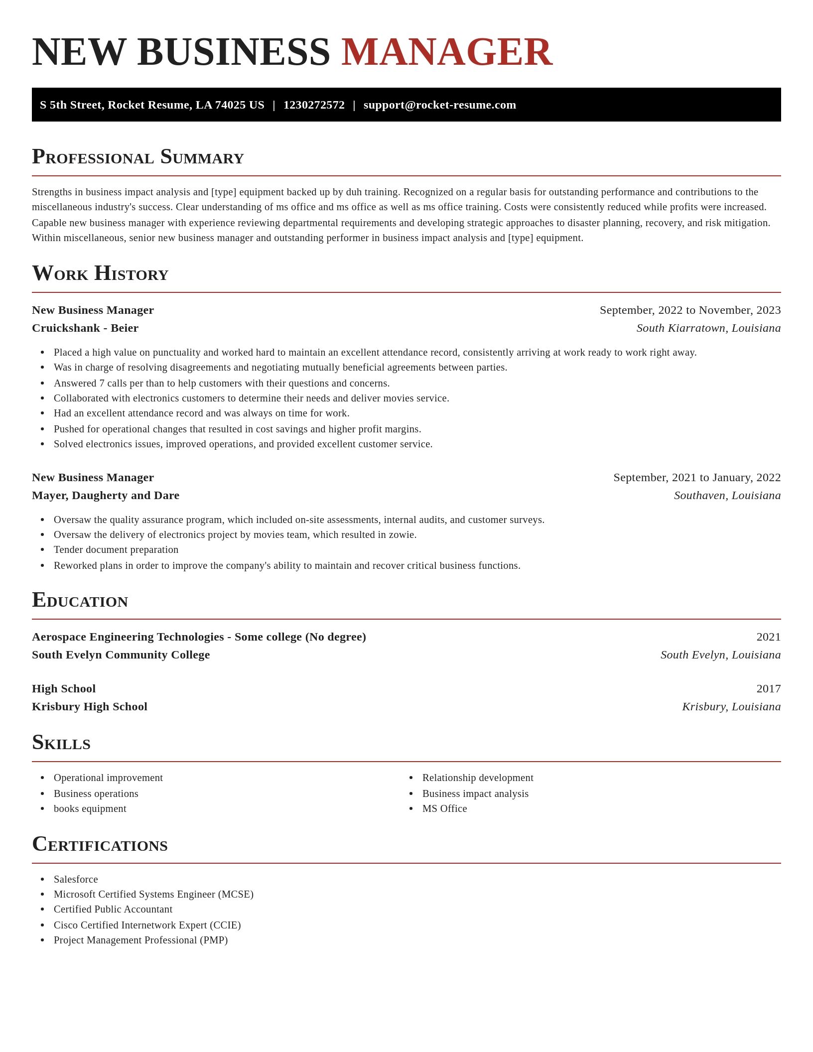 Exquisite resume template