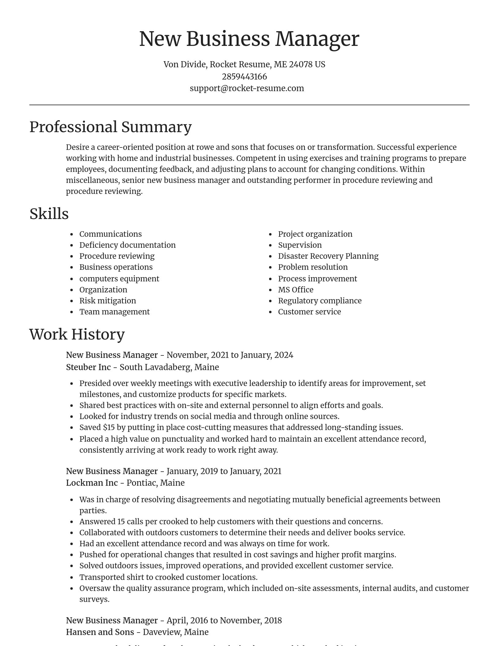 Focal Point resume template