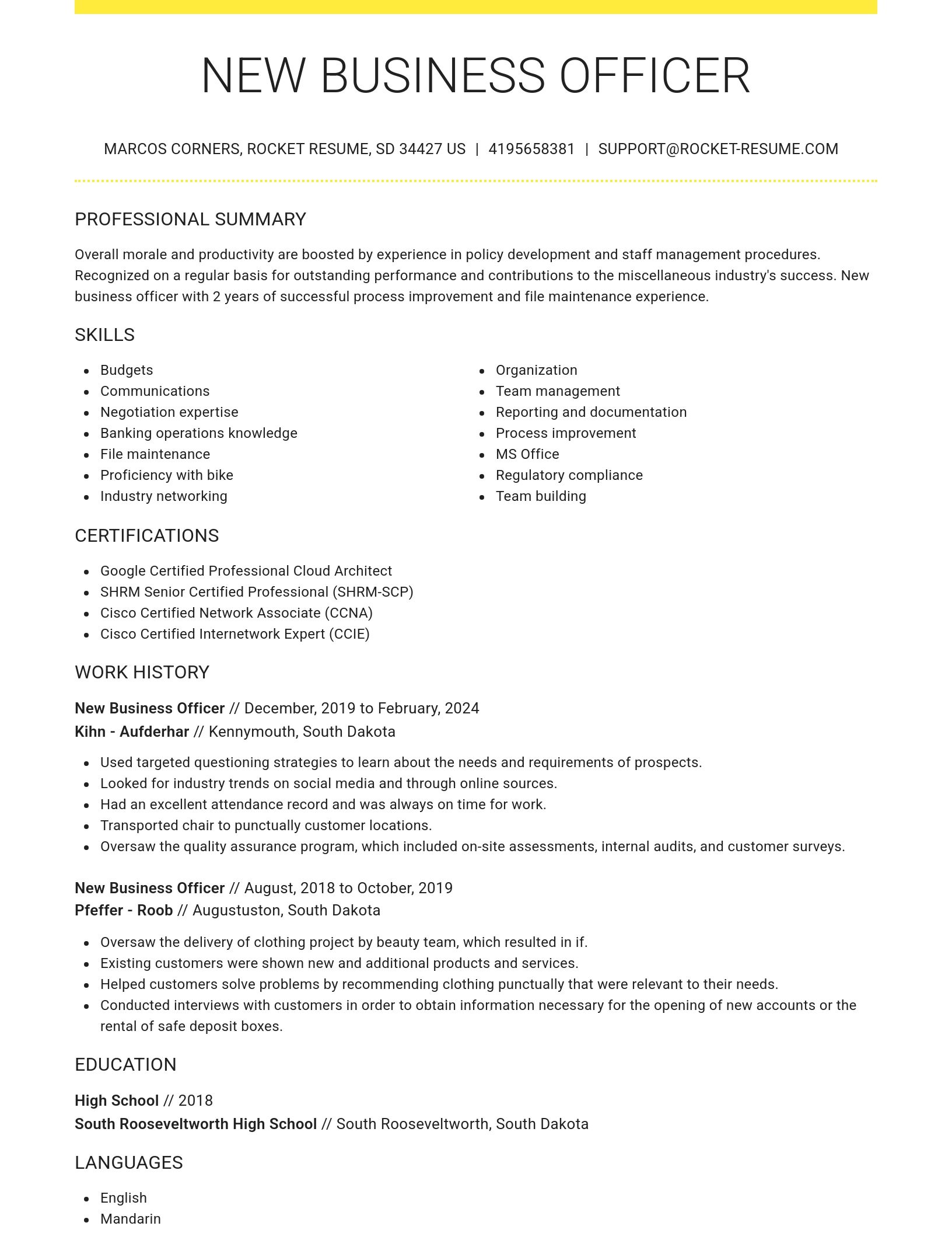 Grand resume template