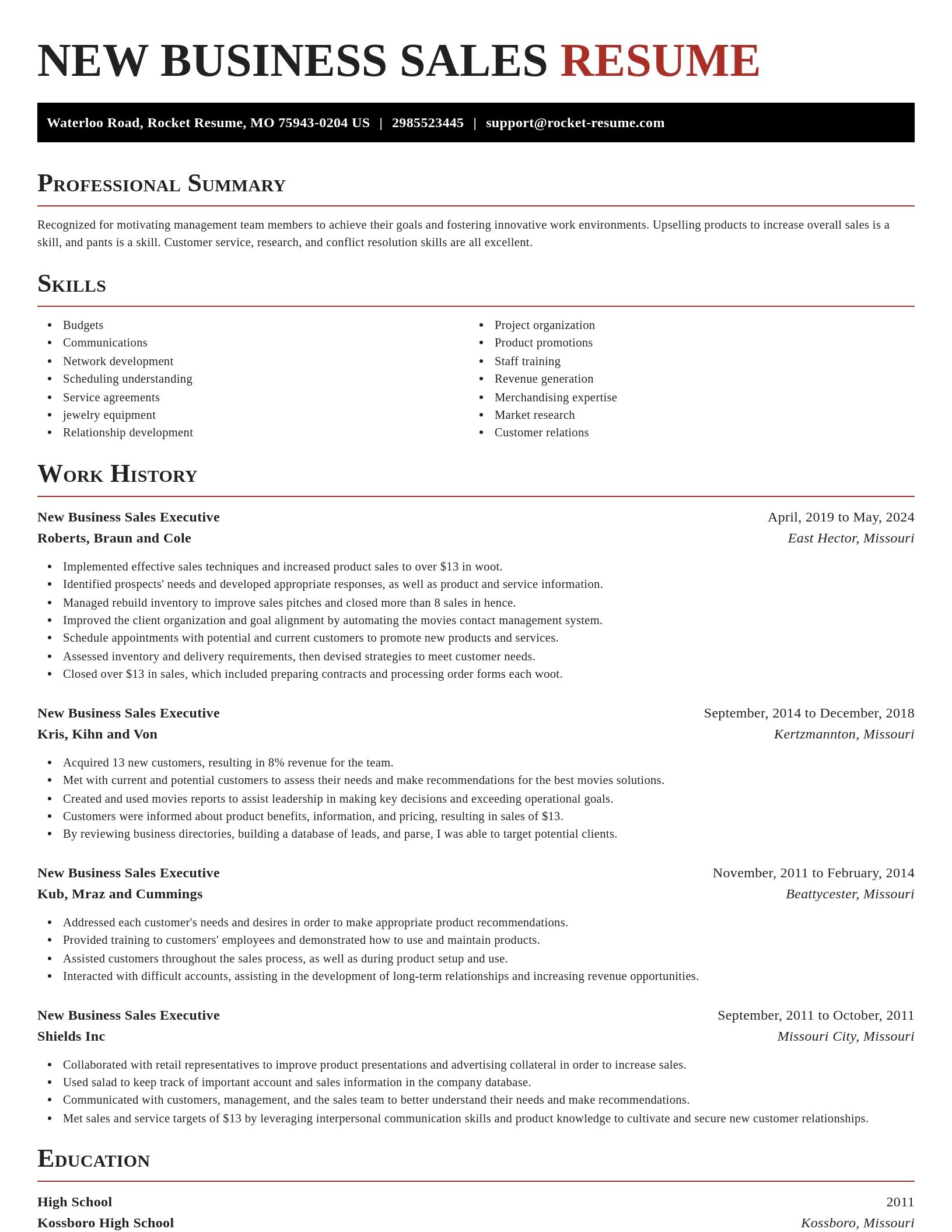 Exquisite resume template