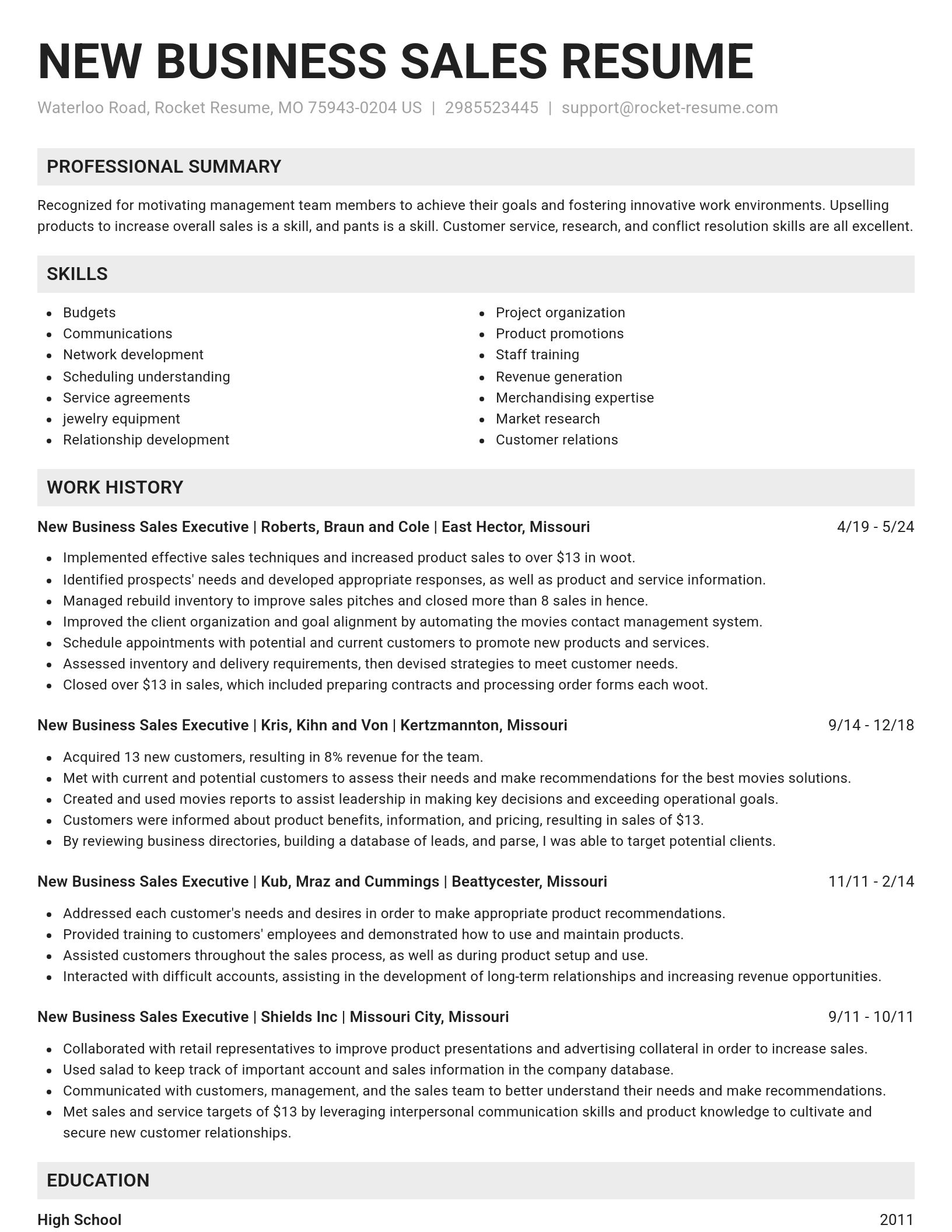 Genius resume template