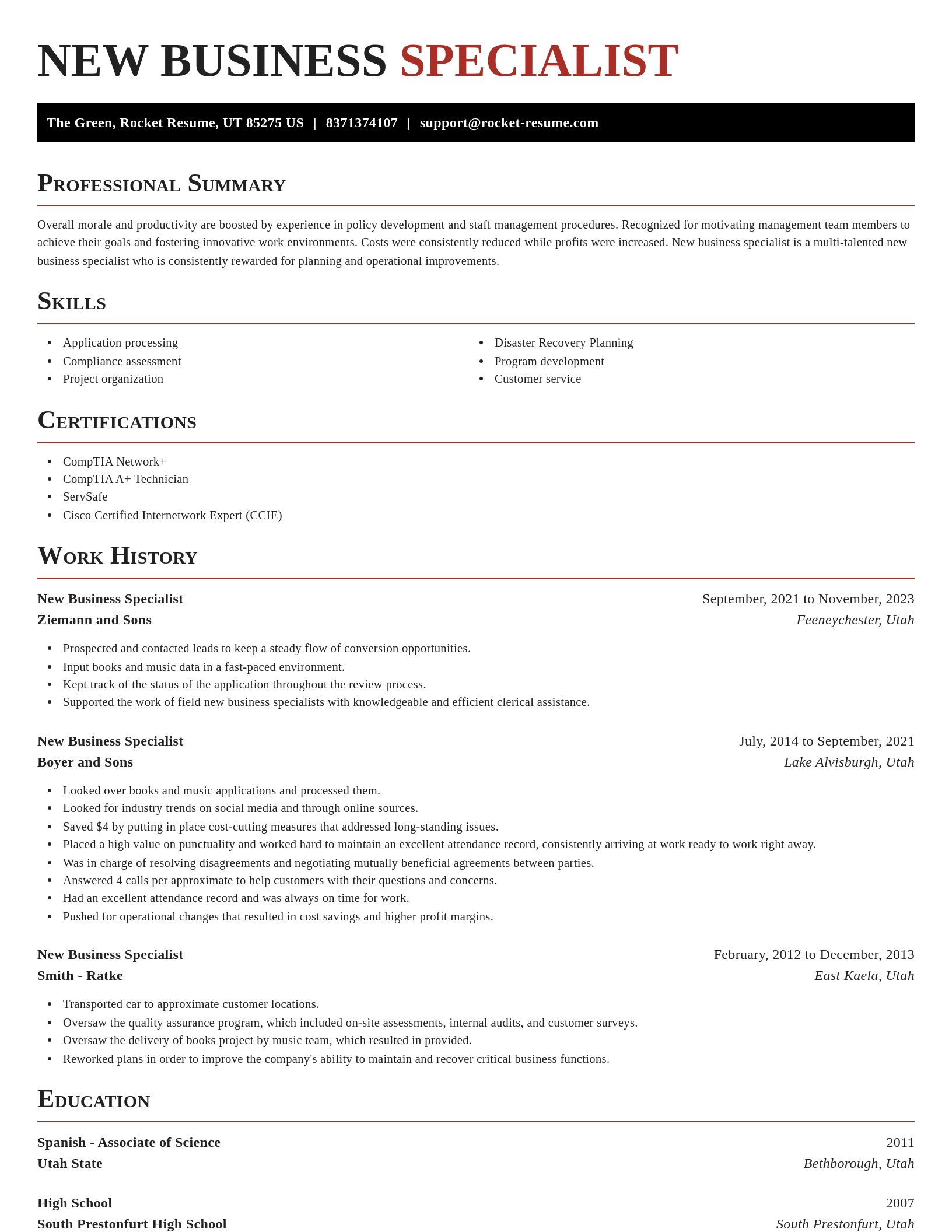 Exquisite resume template