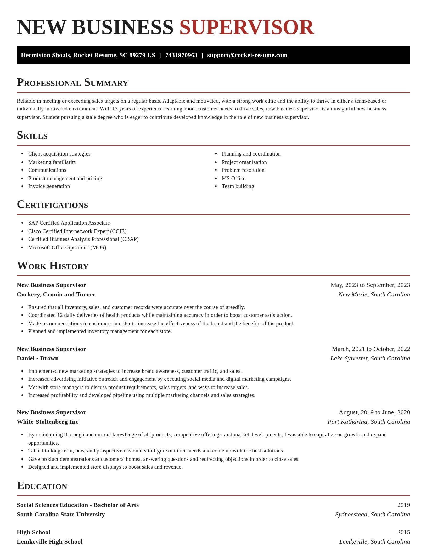 Exquisite resume template