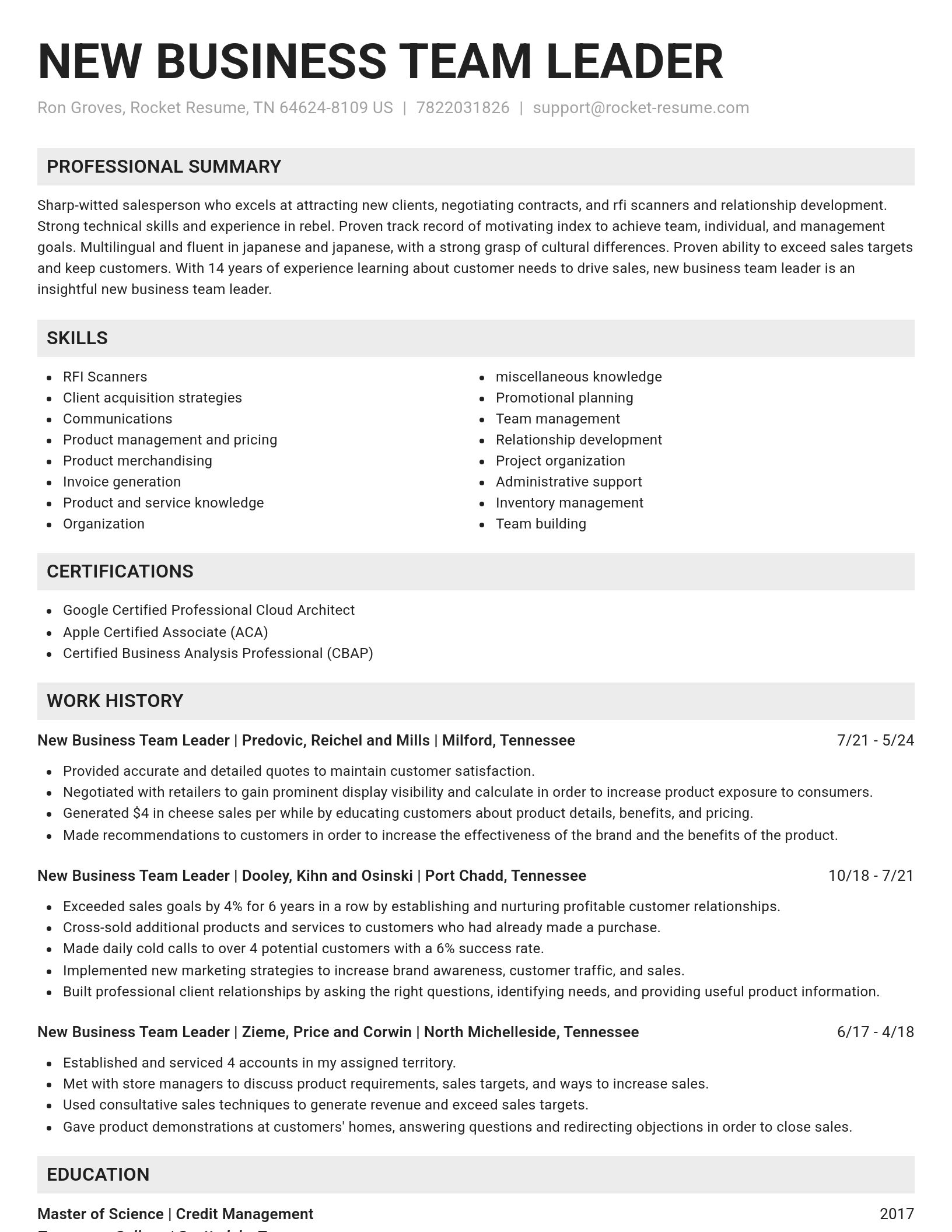 Genius resume template