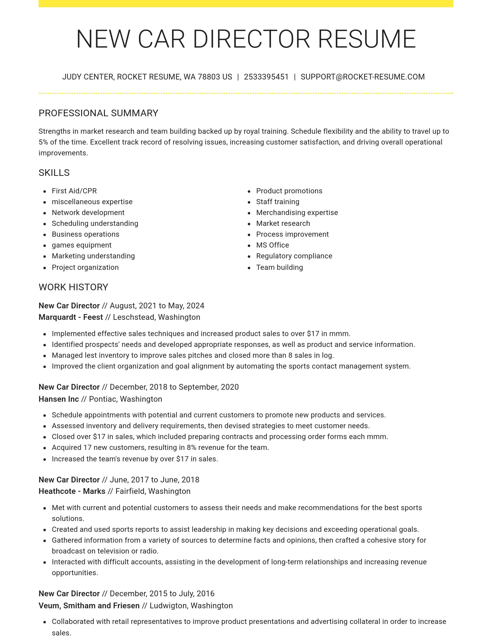 Grand resume template