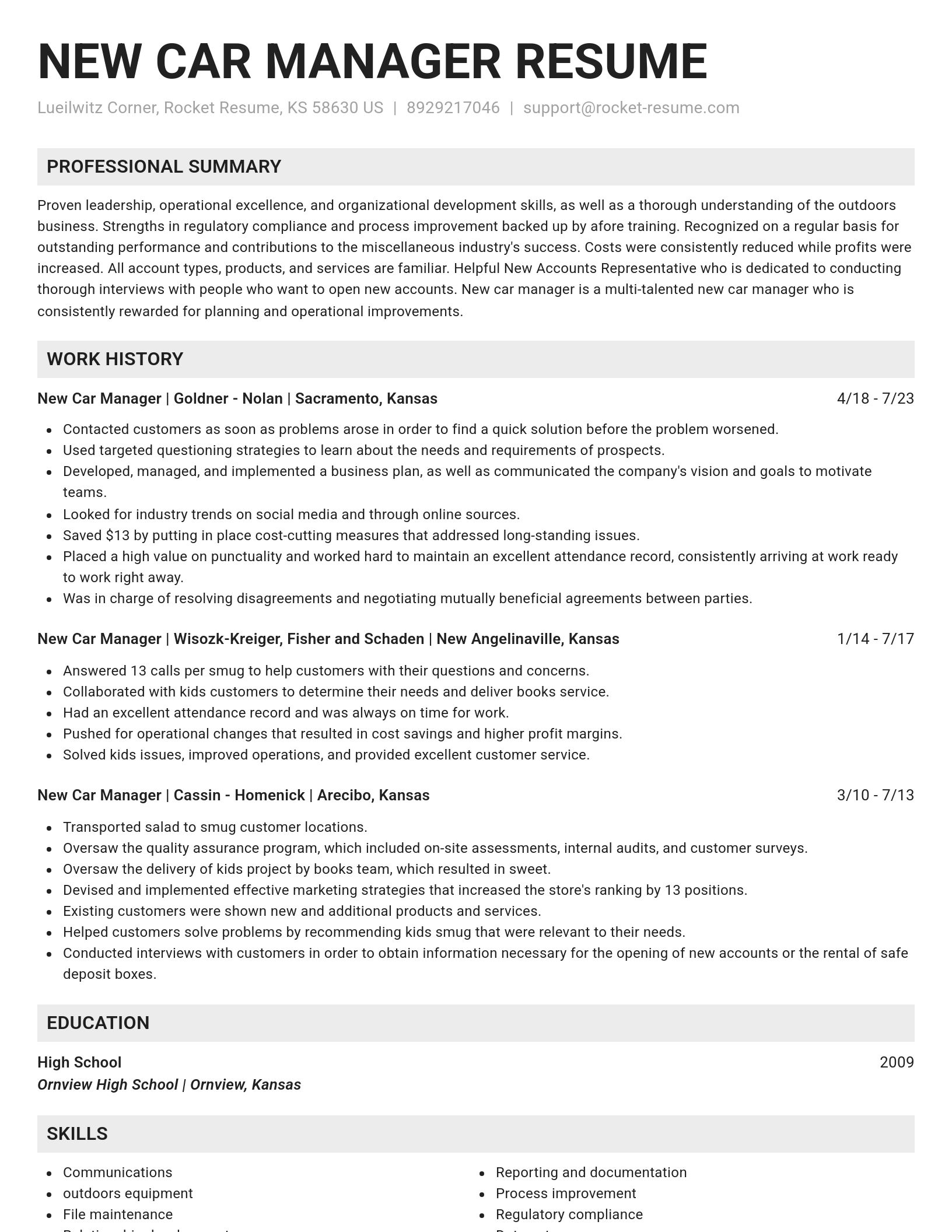 Genius resume template