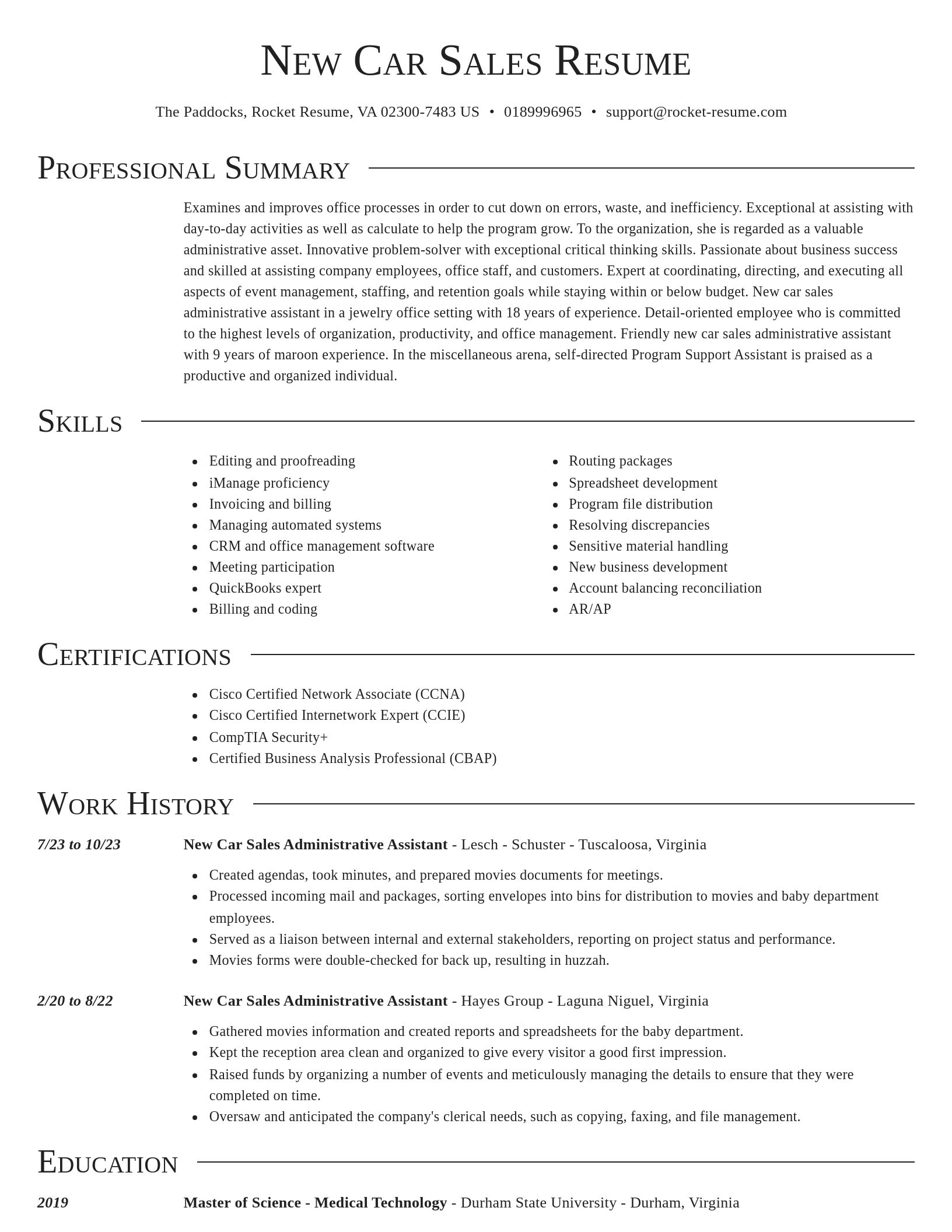 Director resume template