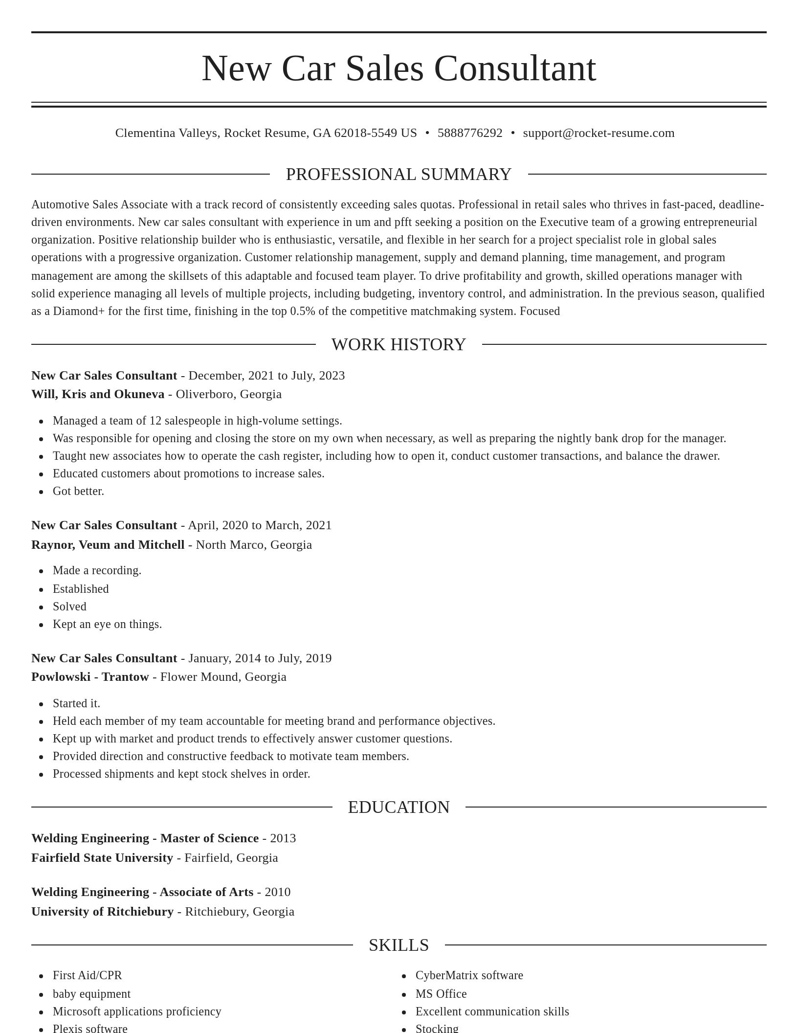 Elegant resume template