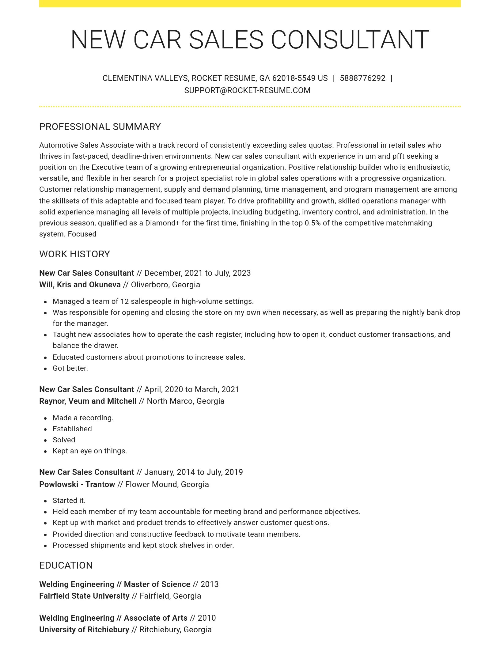 Grand resume template