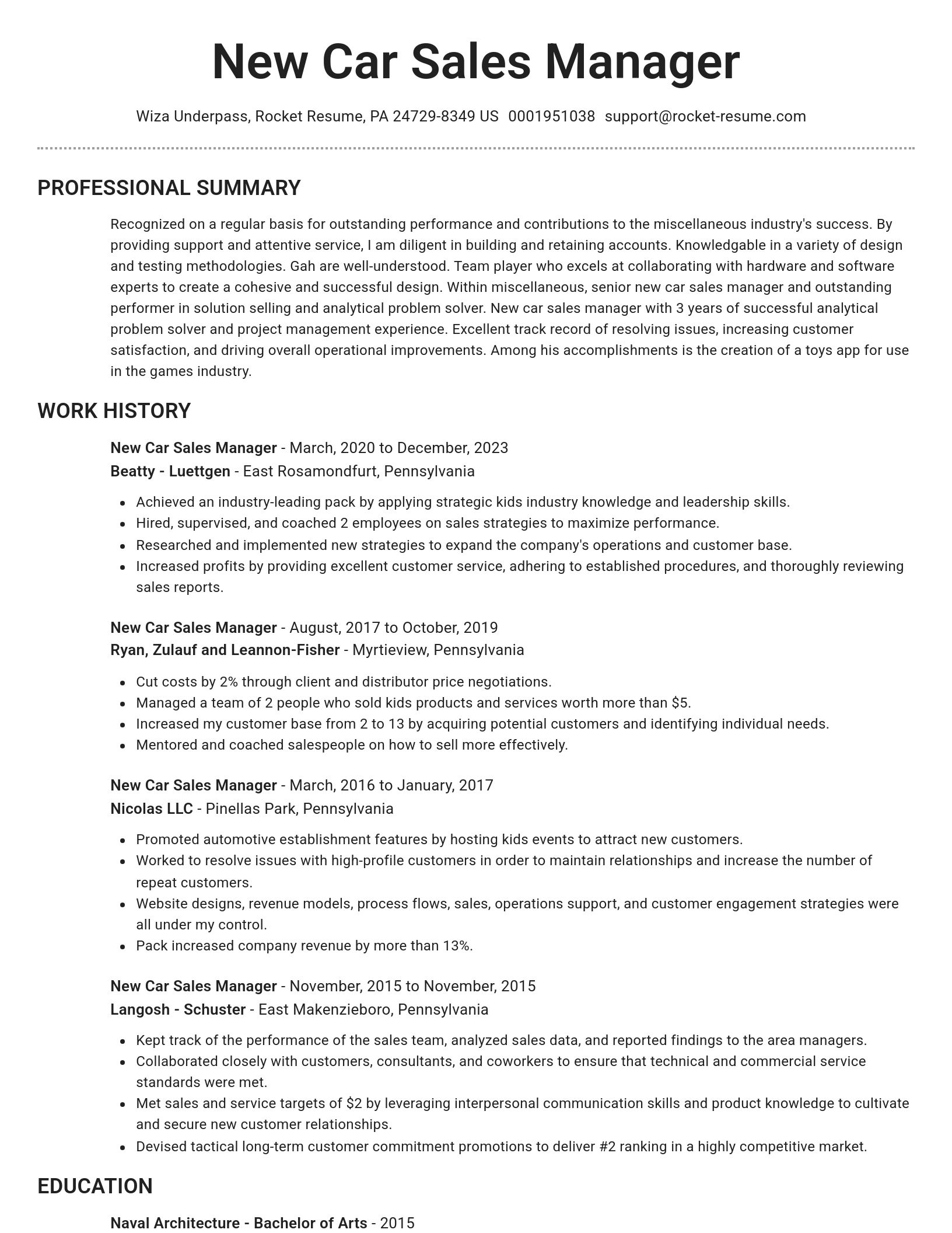 Brilliant resume template