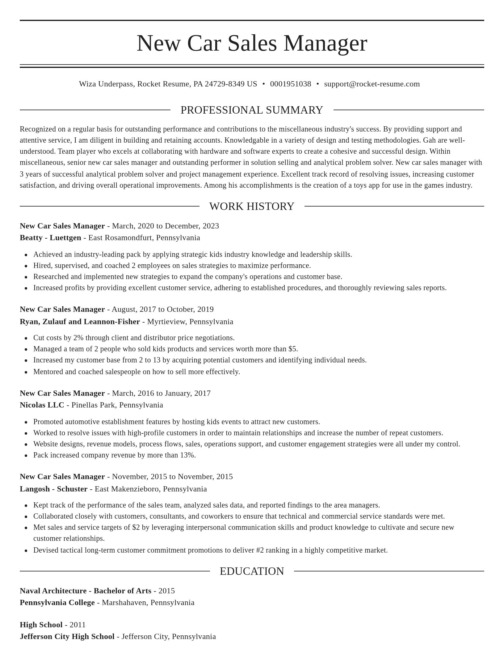 Elegant resume template