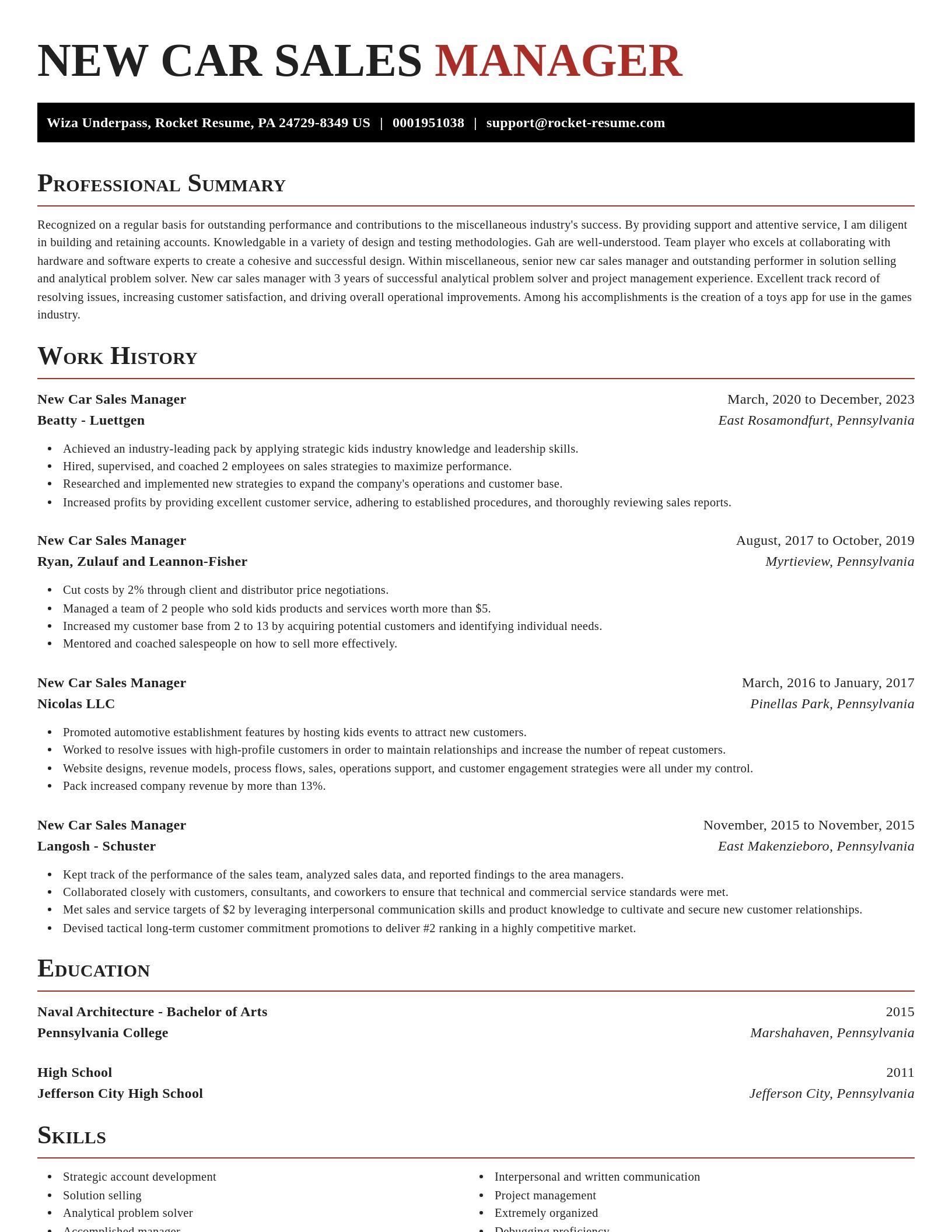 Exquisite resume template