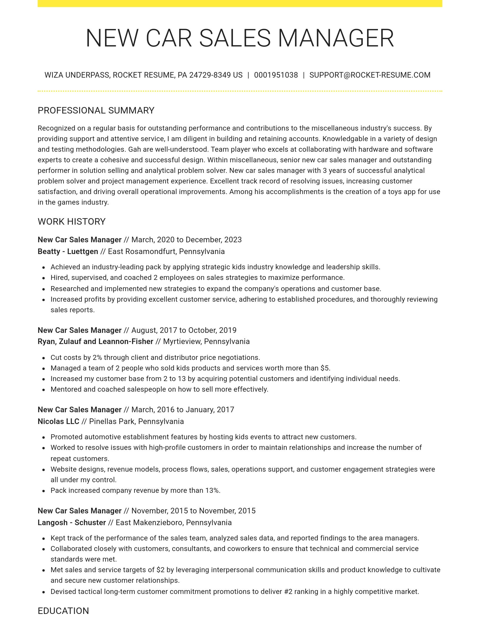 Grand resume template
