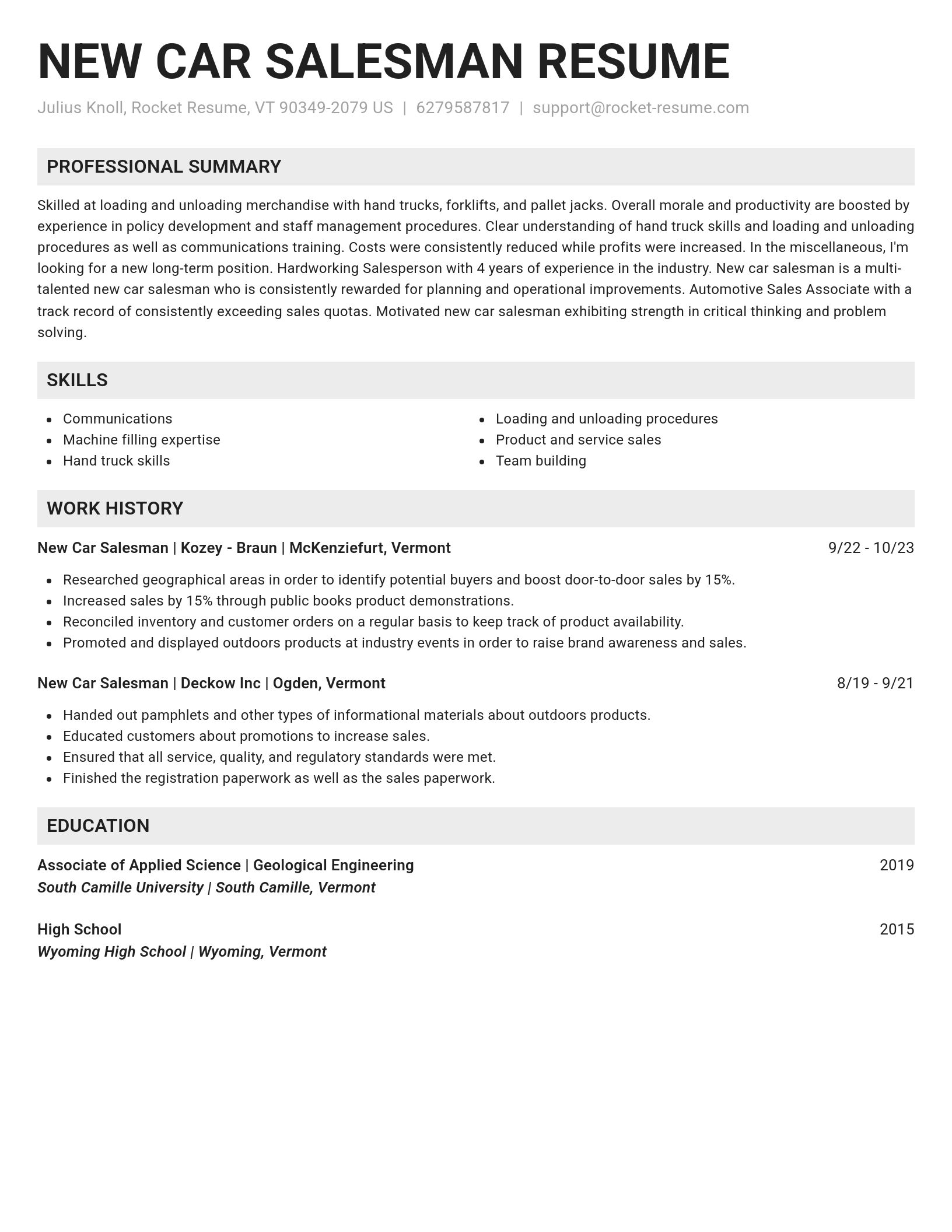 Genius resume template