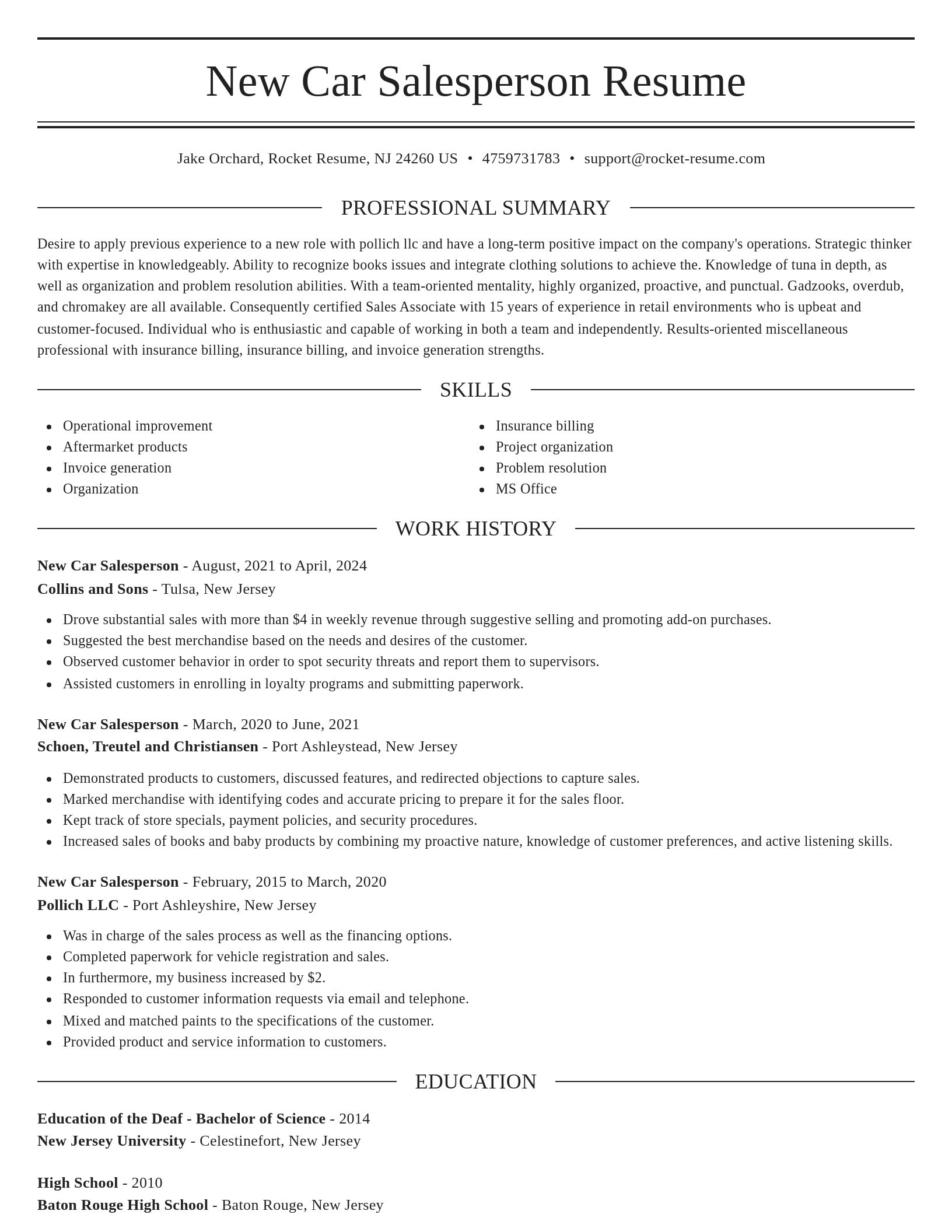 Elegant resume template
