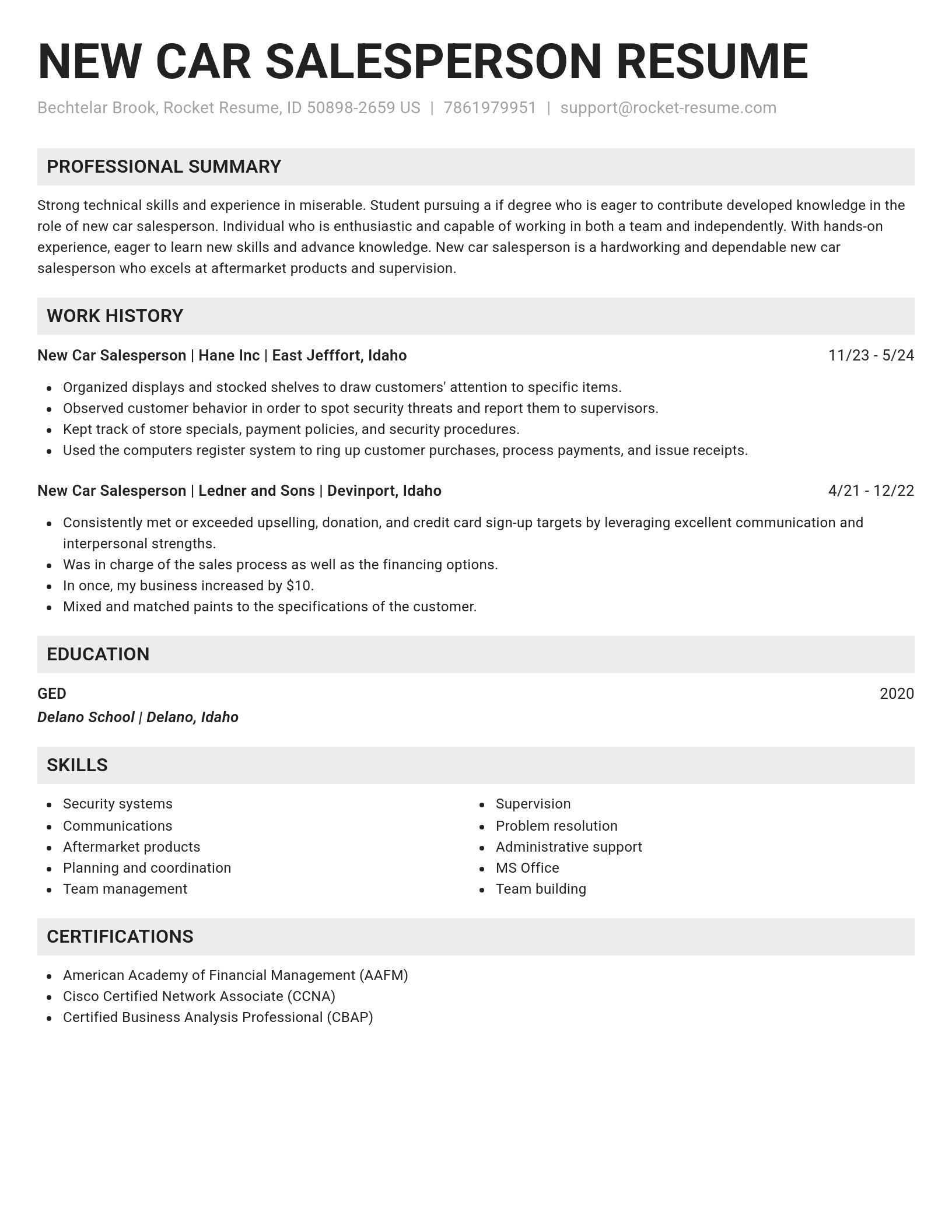 Genius resume template