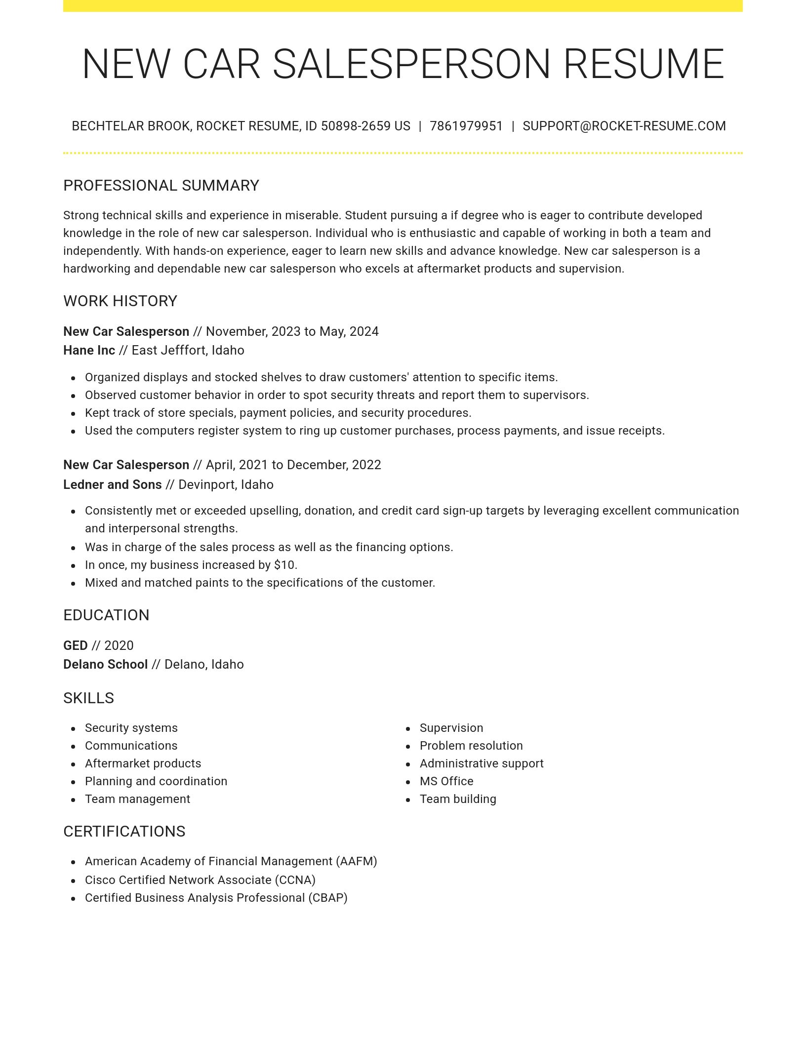 Grand resume template